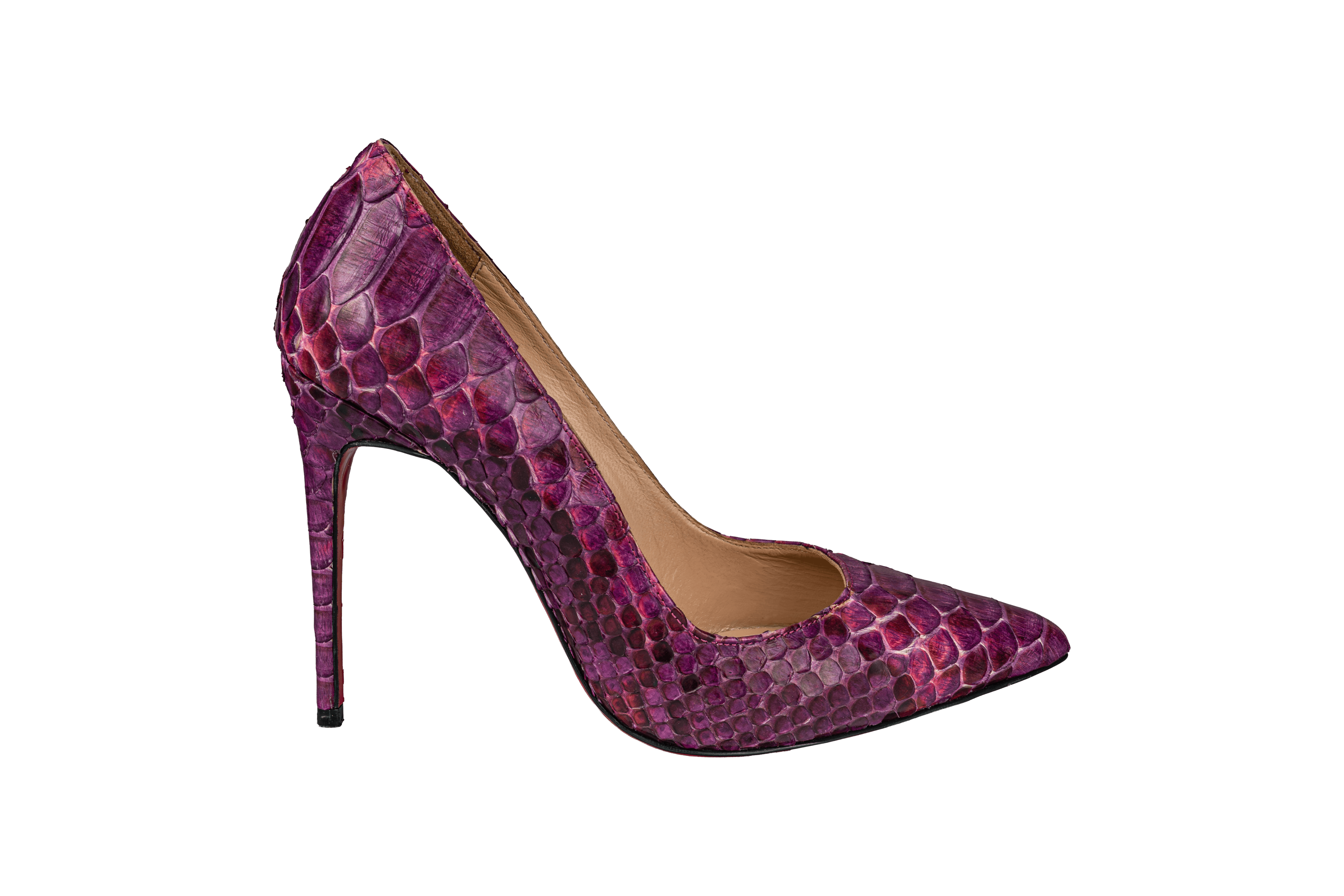 Fuchsia Luxury Python Leather Stilettos