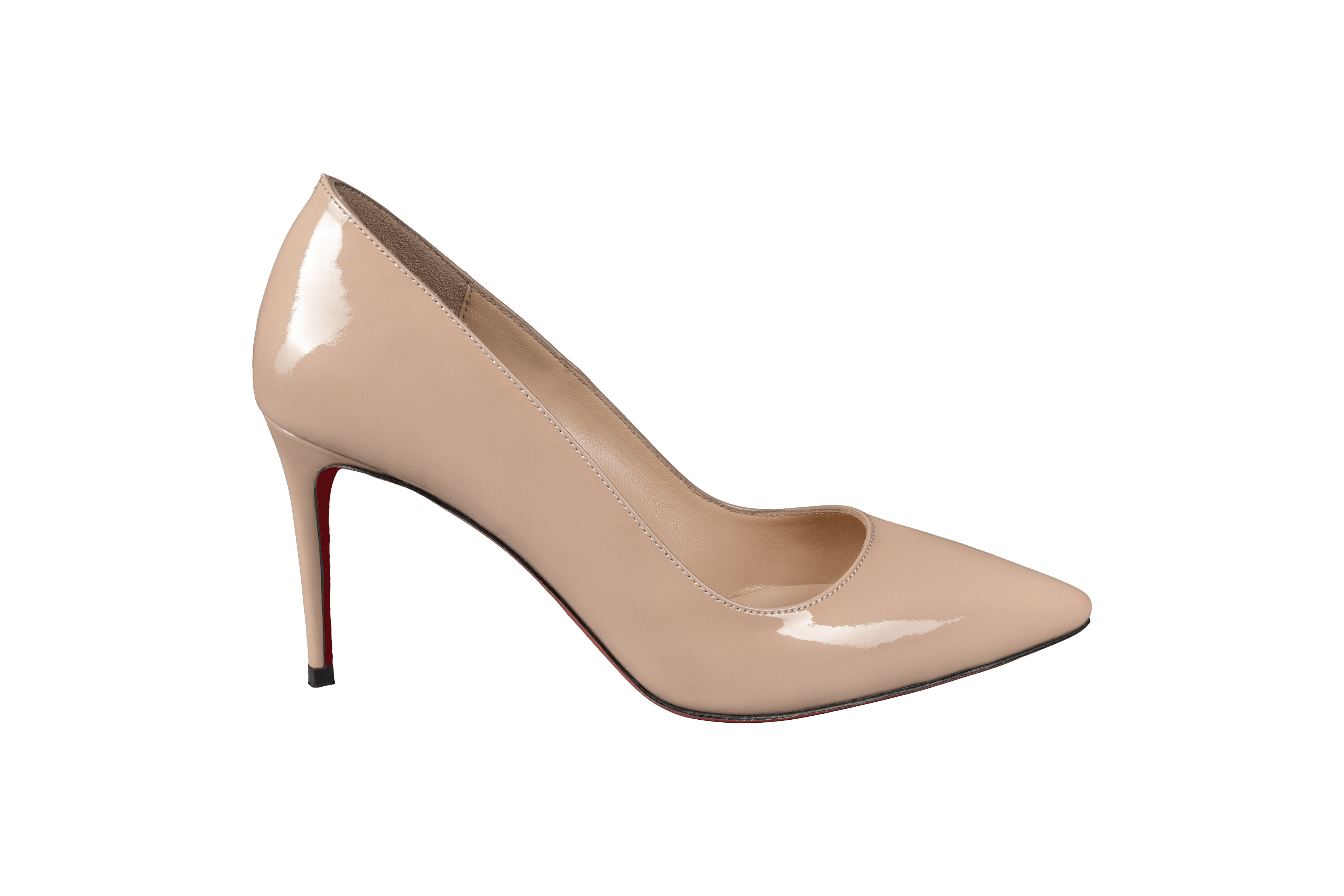 Nude Patent Leather Stilettos - 8cm