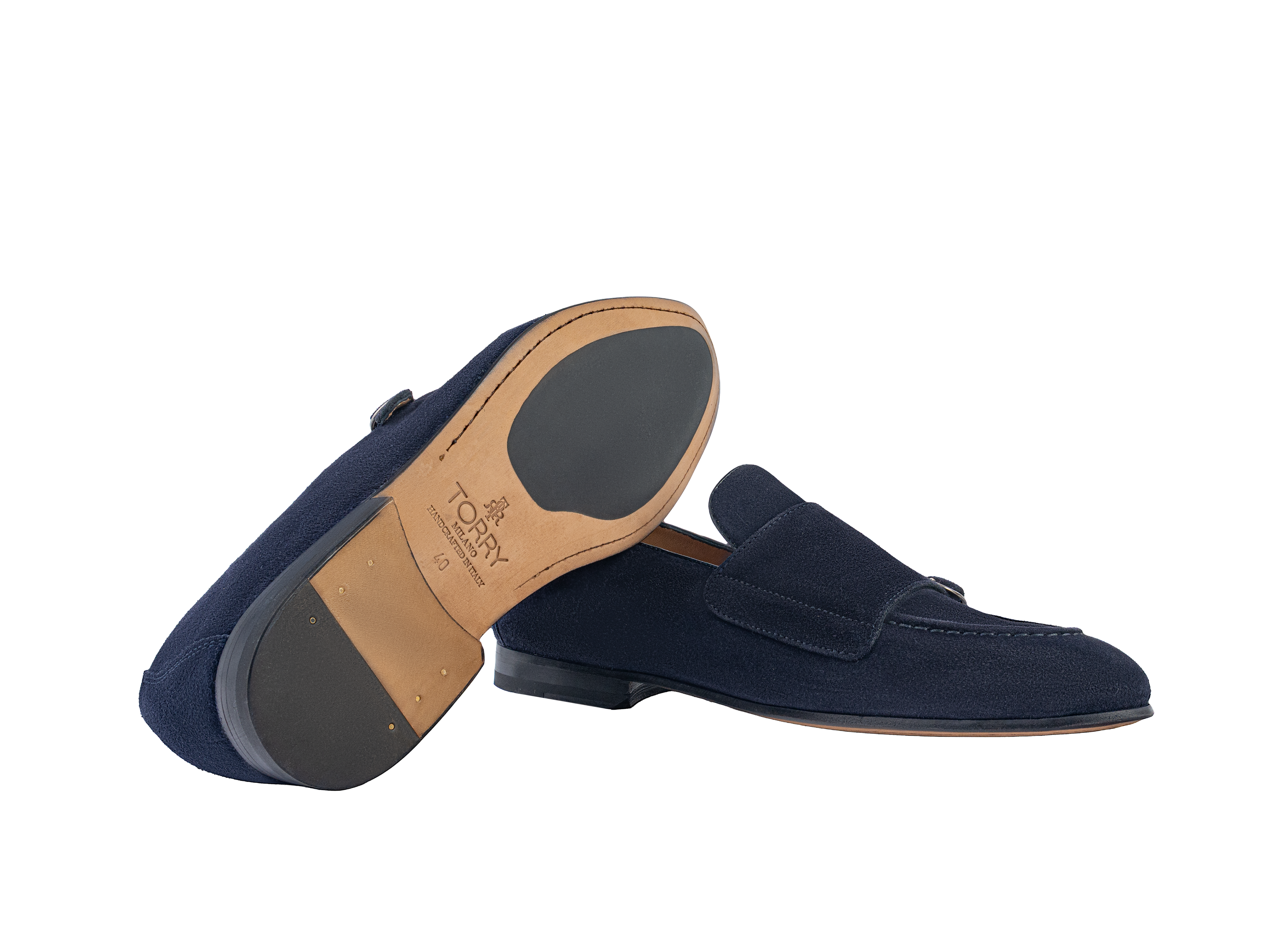 Limited Edition Navy Blue Double Monk Loafers