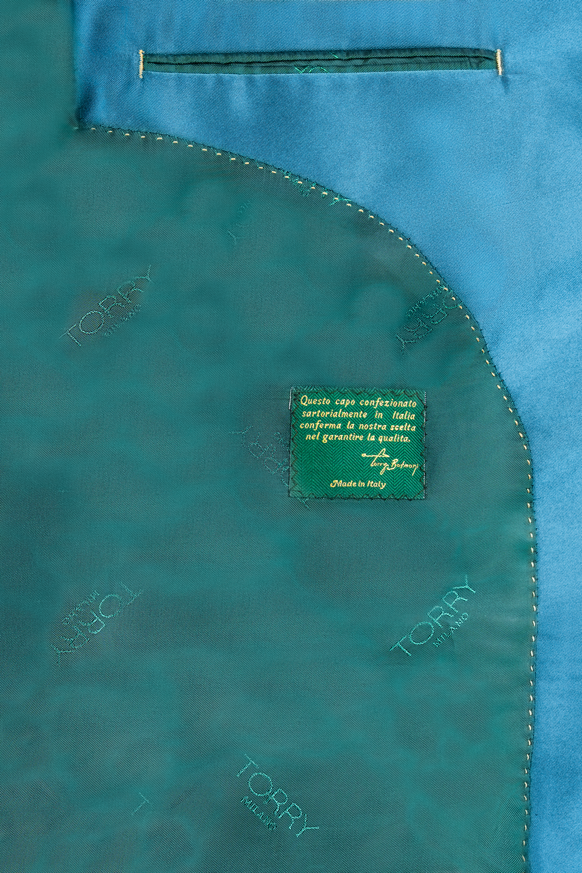 Turquoise Premium Jacquard Jacket