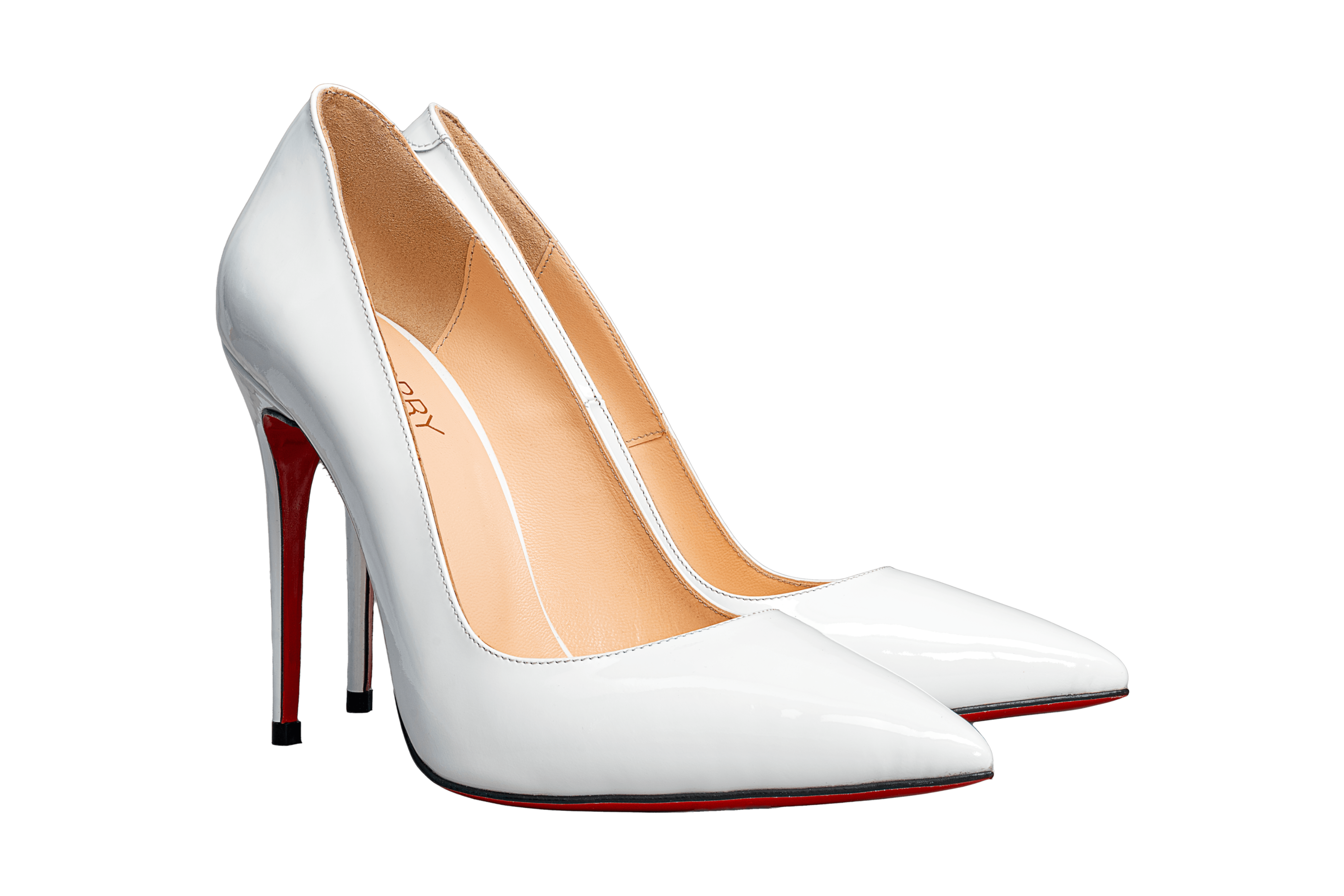 White Patent Leather Stilettos