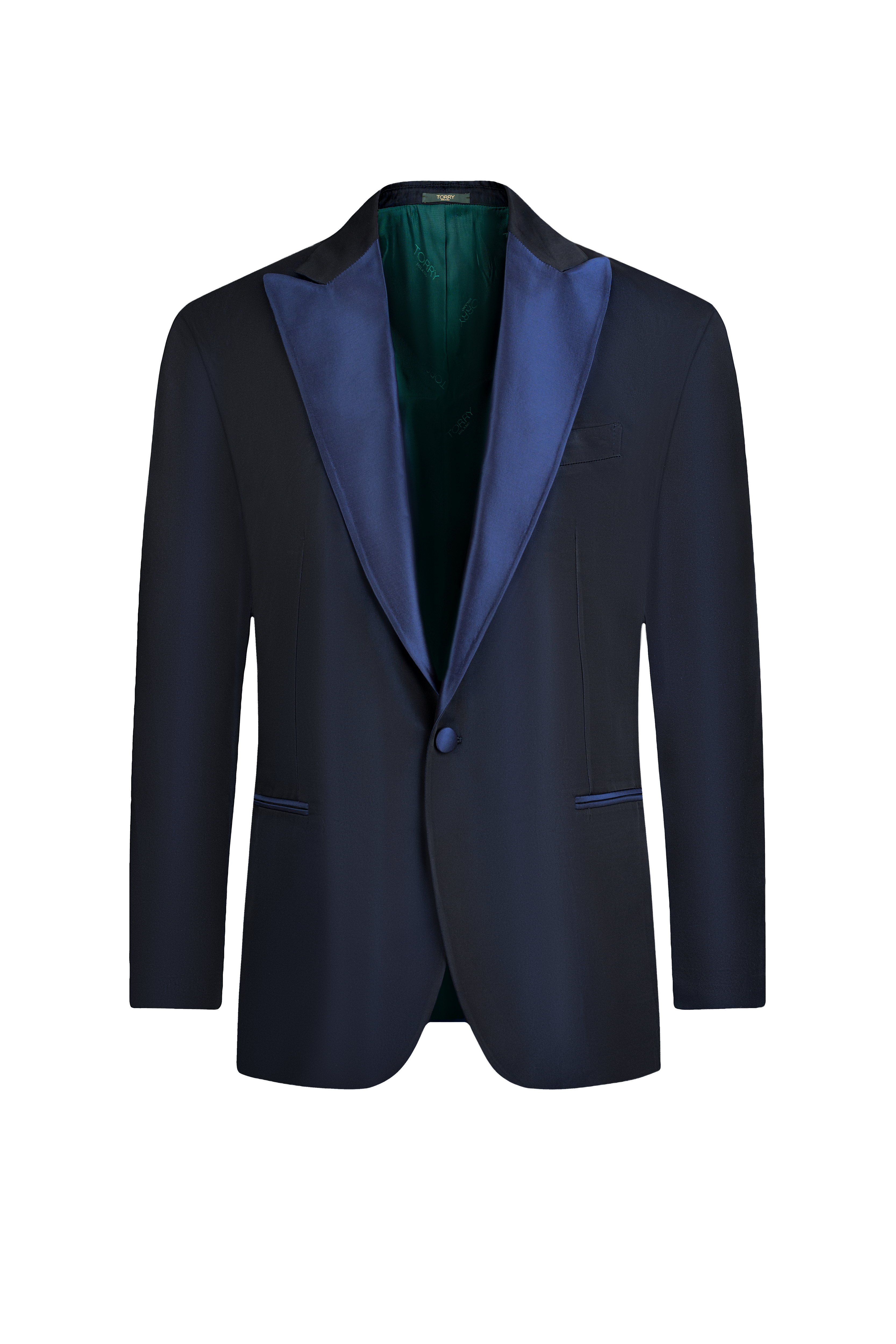 Navy Blue Ceremony Satin Jacket