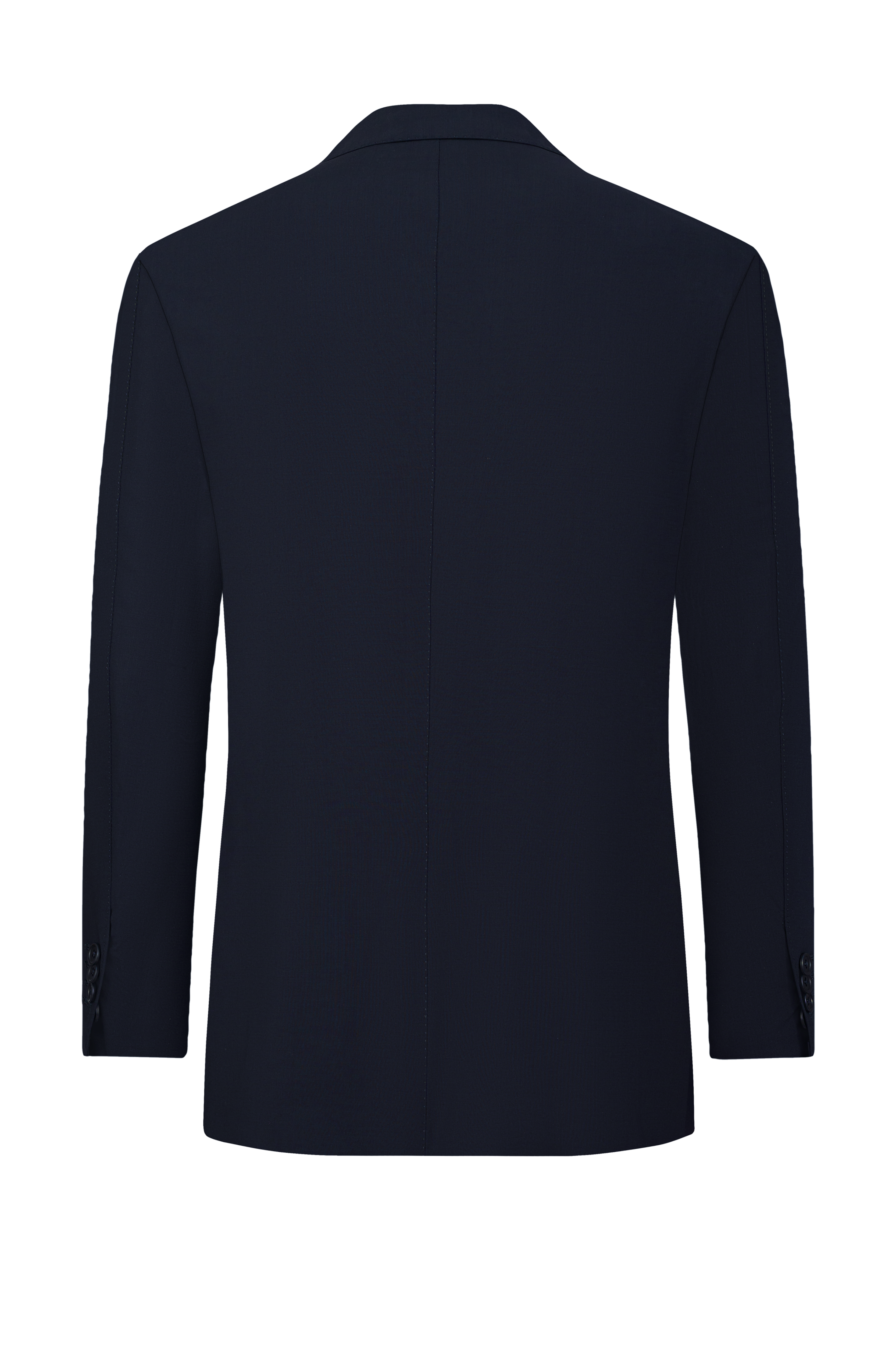 Navy Blue Double Breasted Wool Suit