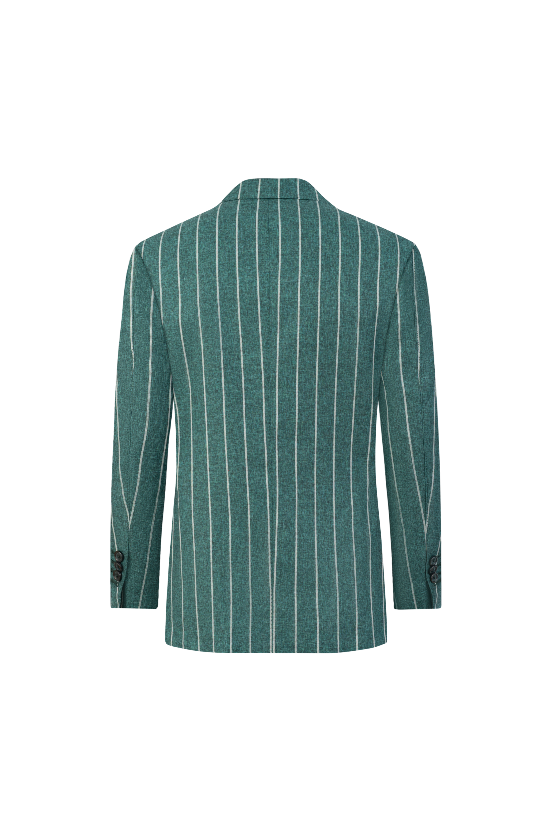 Green Premium Striped Suit