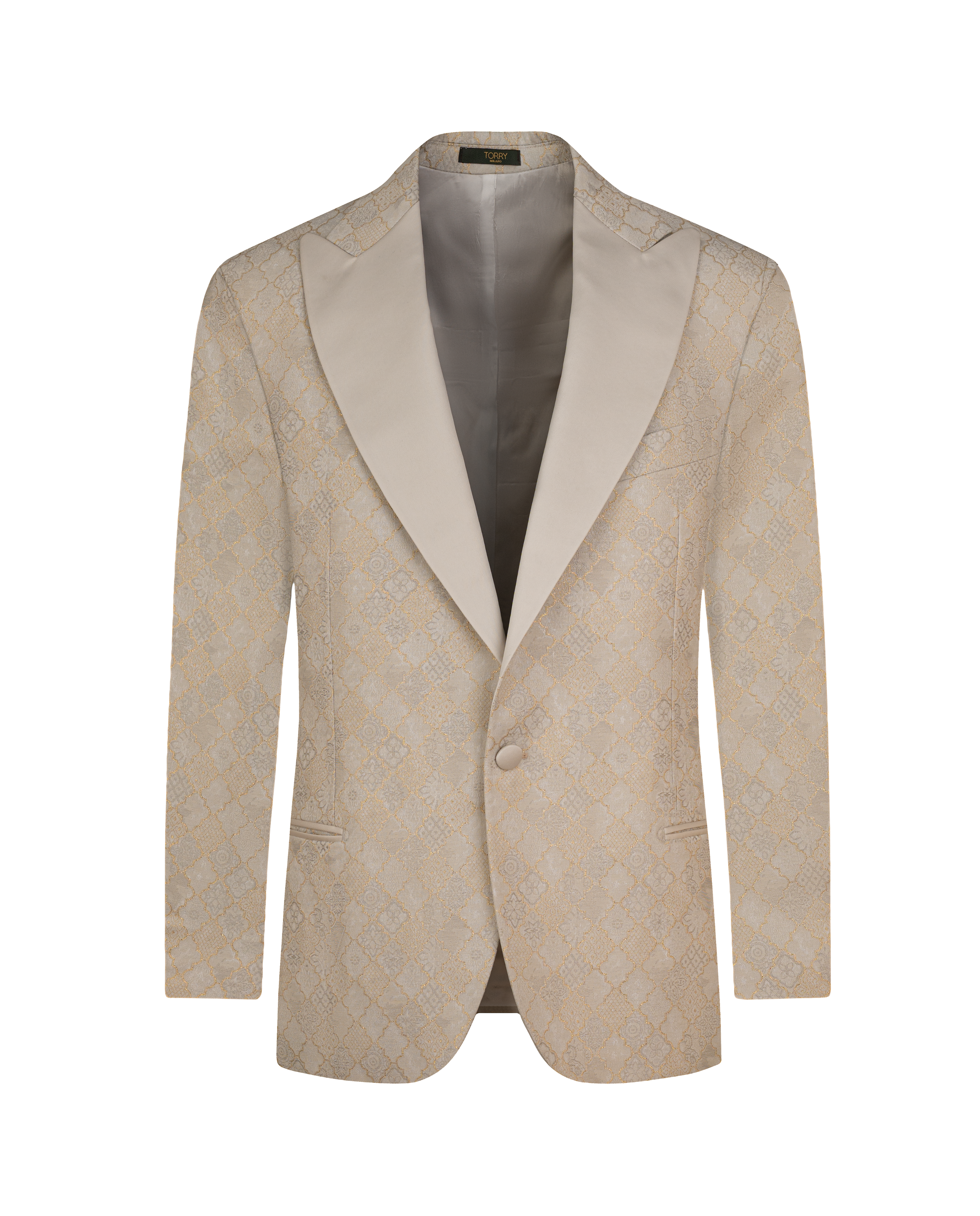 White Premium Jacquard Tuxedo