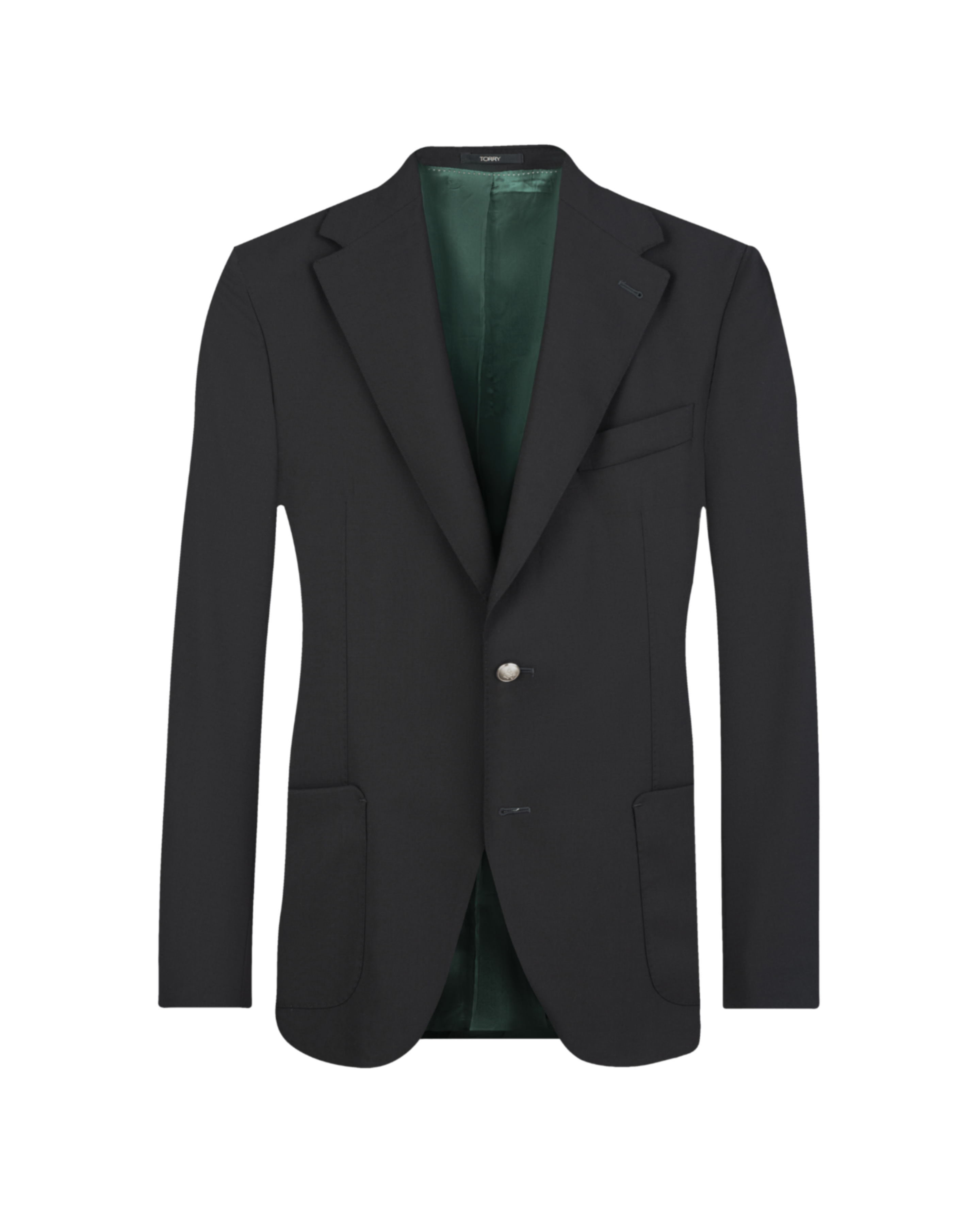 Black Textured Wool Blazer