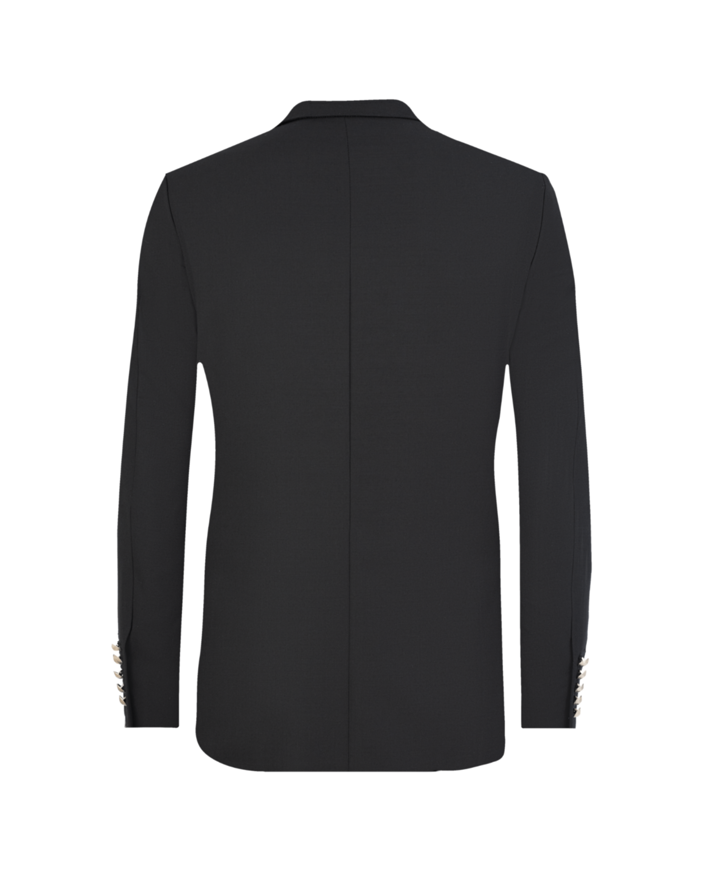 Black Textured Wool Blazer