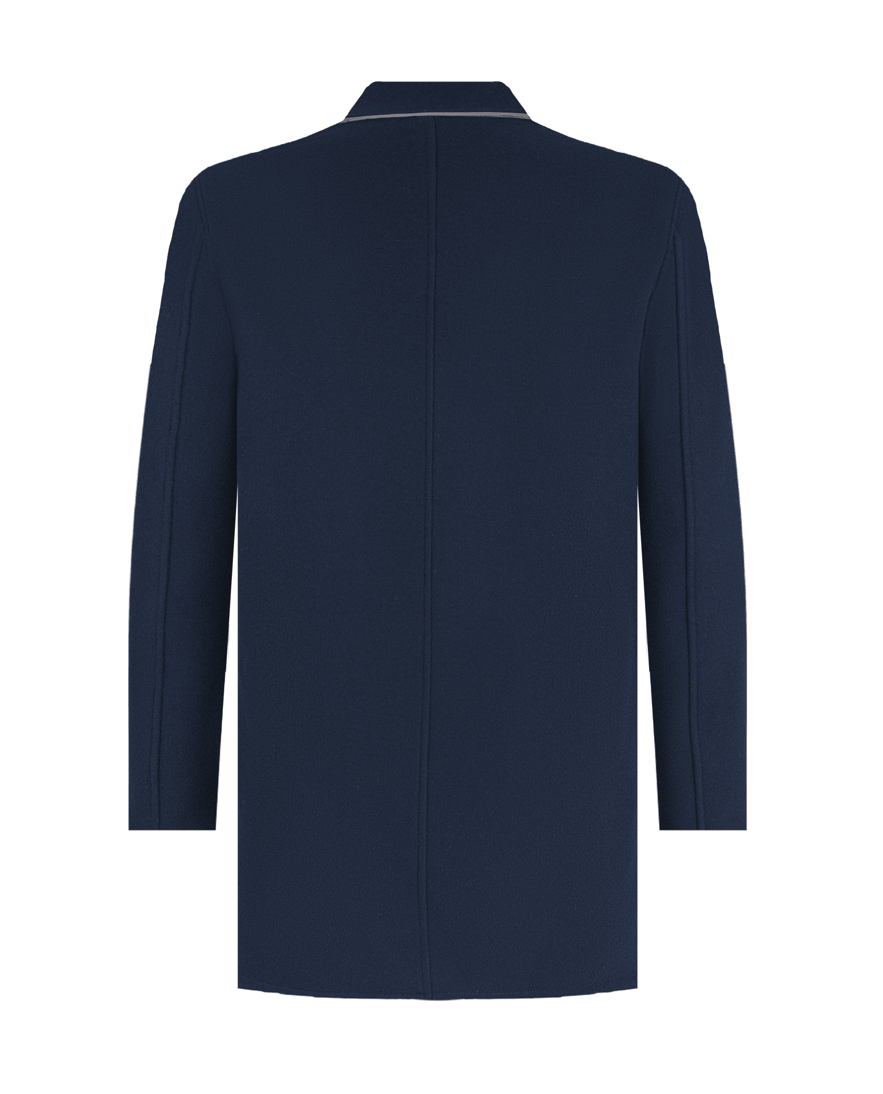 Double-Face Luxury Coat - Navy Blue & Beige