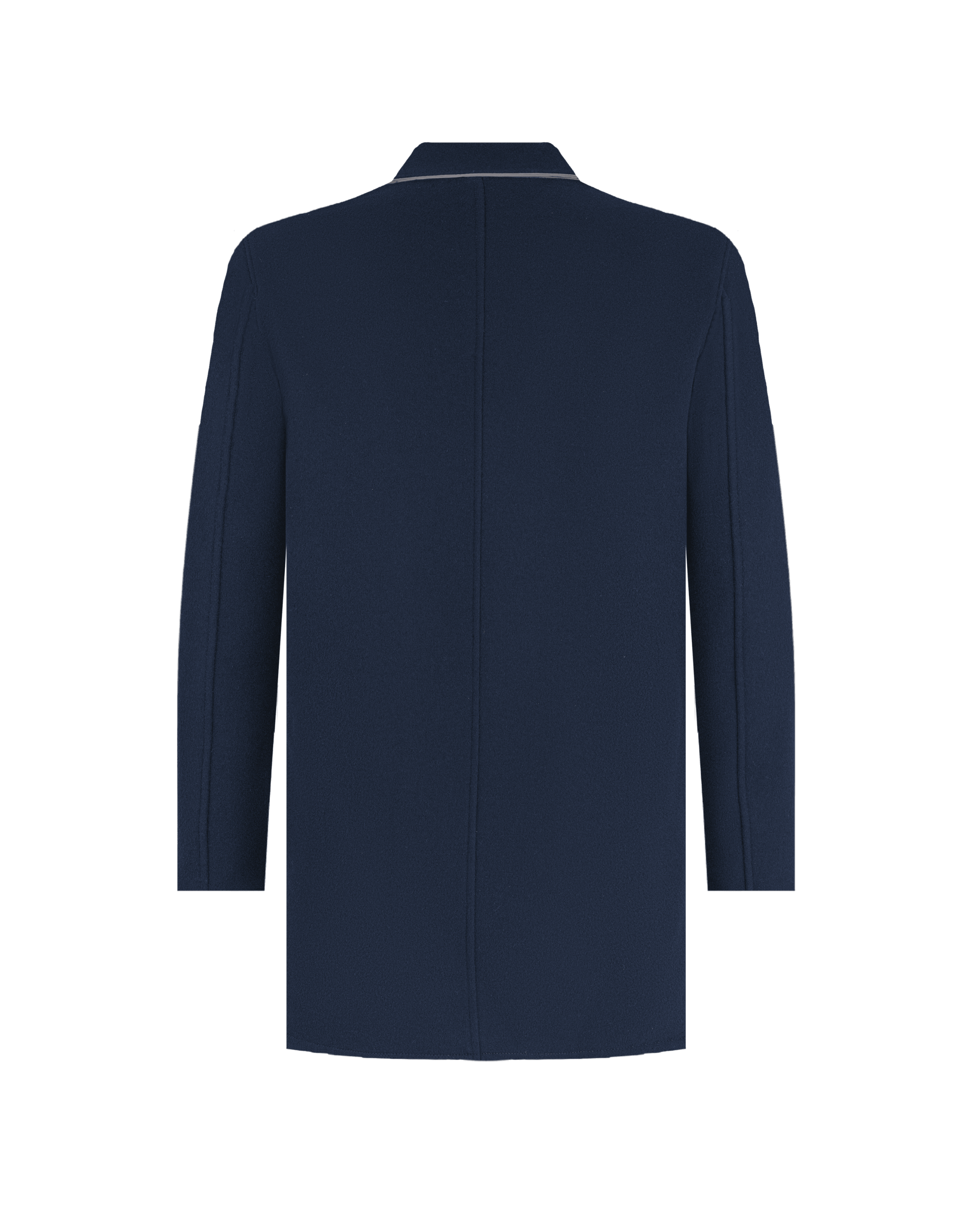 Double-Face Luxury Coat - Navy Blue & Beige