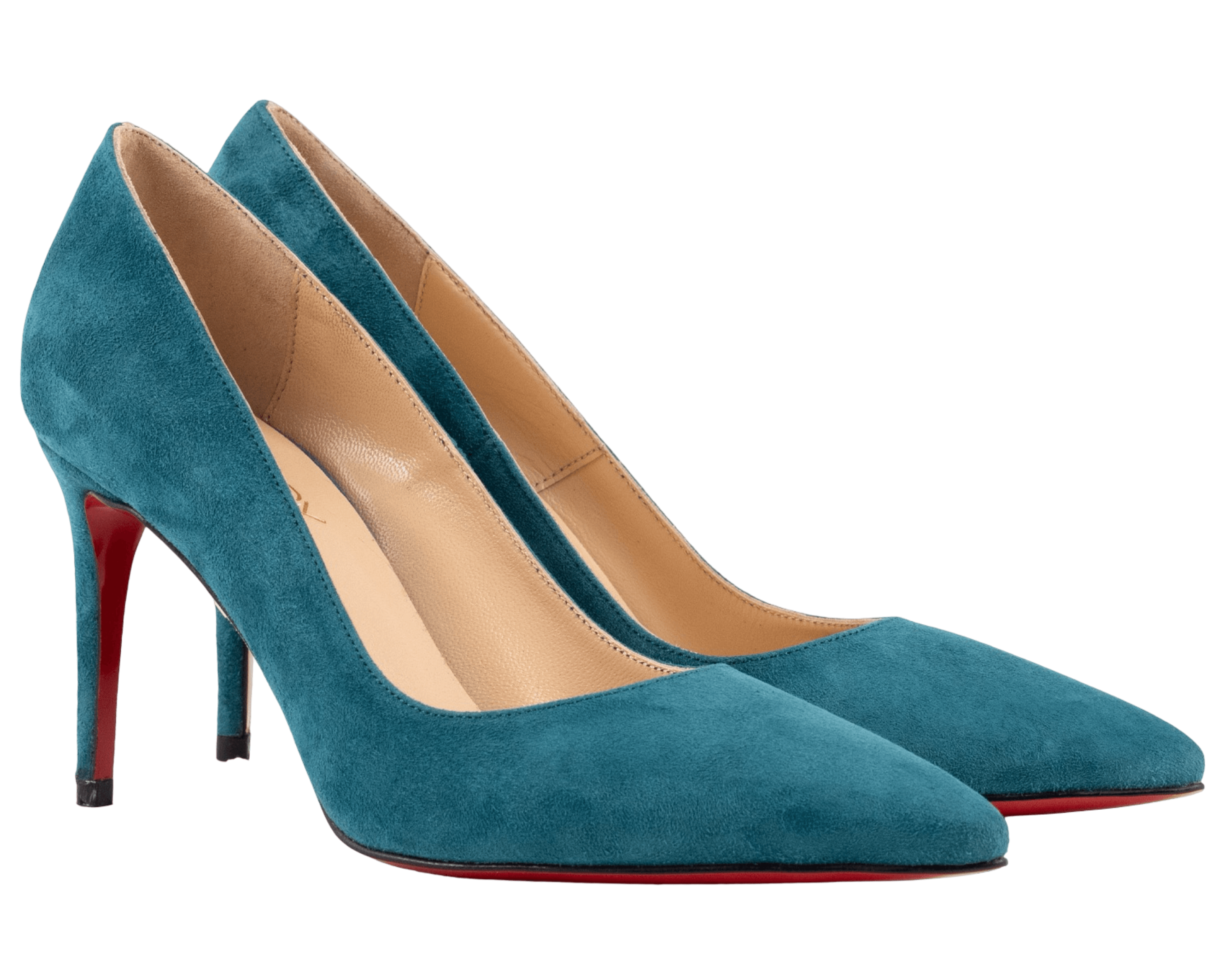 Premium Turquoise Suede Stilettos