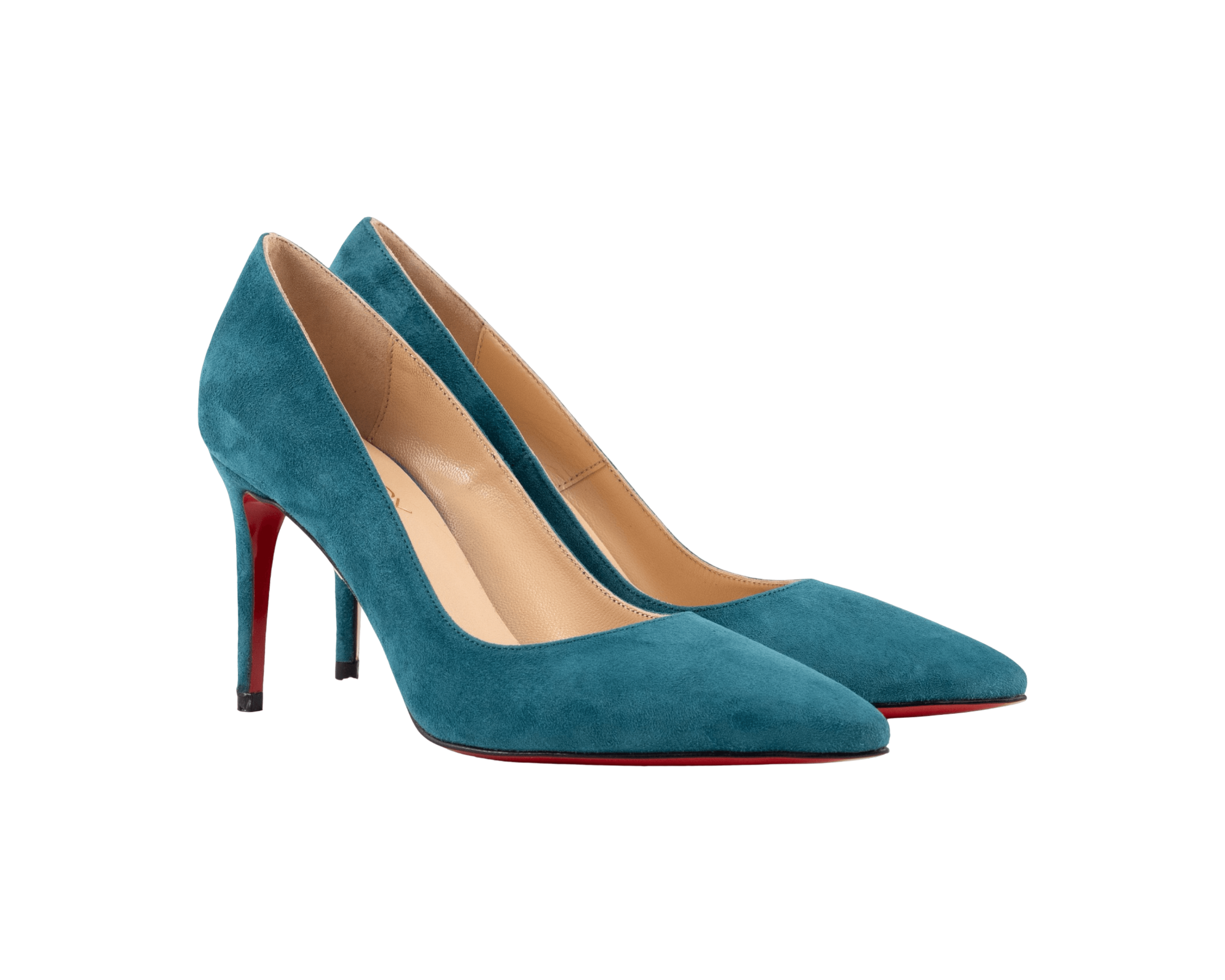 Premium Turquoise Suede Stilettos