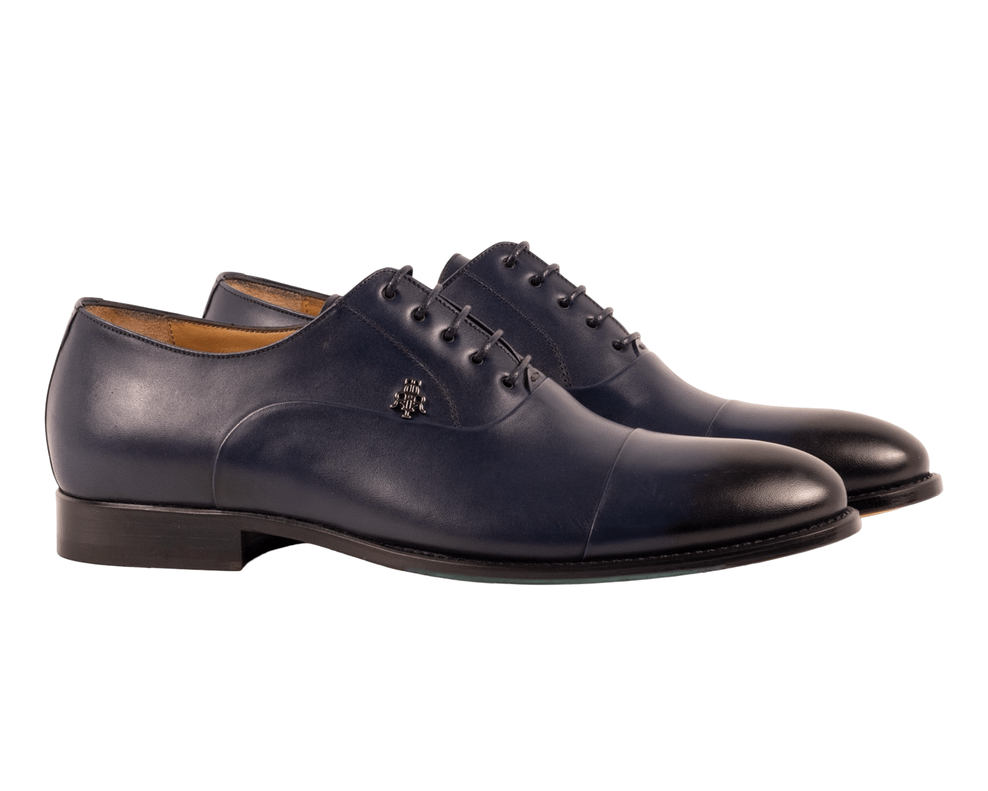 Navy Blue Oxford Leather Shoes