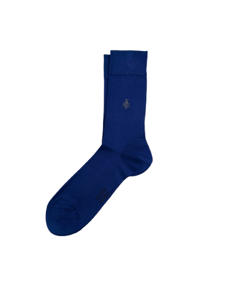 Blue Mercerized Cotton Socks