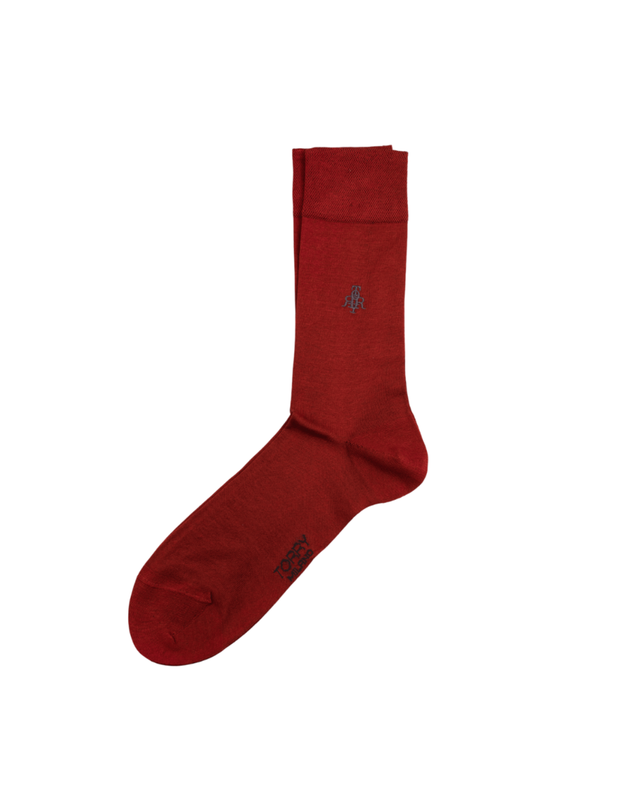 Orange Mercerized Cotton Socks