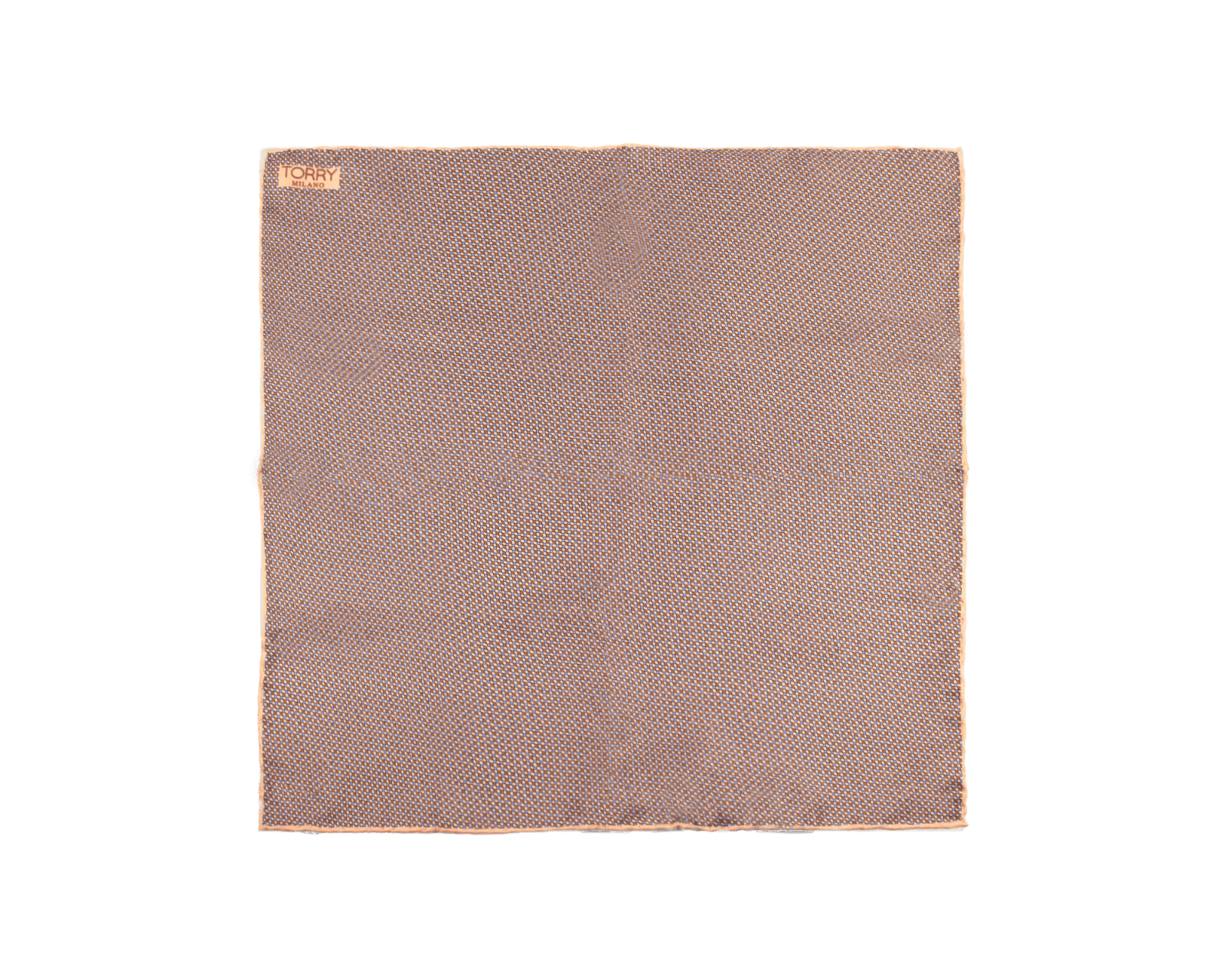 Batistă de buzunar bej cu model de mătase