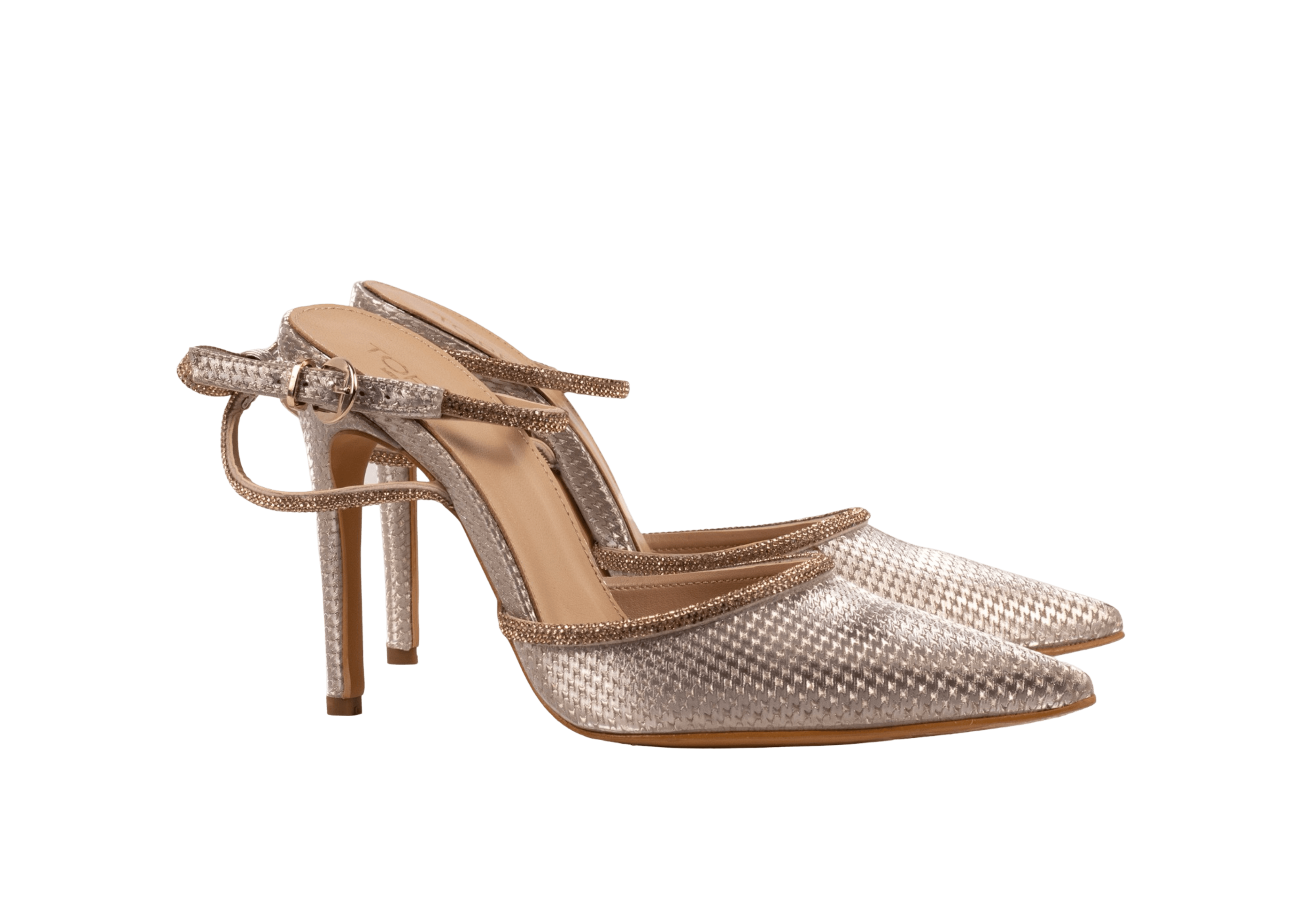 Gold Premium Shine Leather Sandals