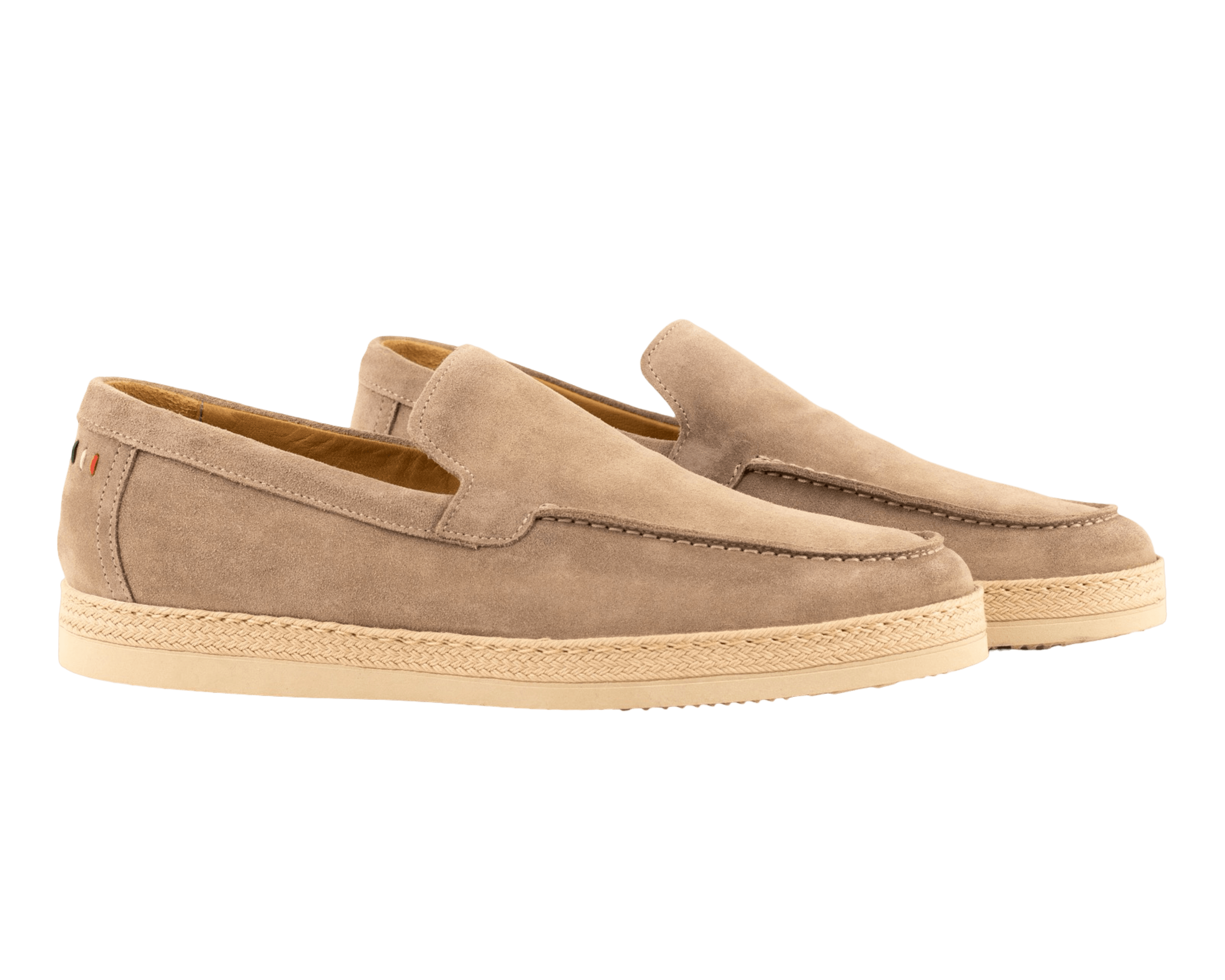 Beige Leather Loafers