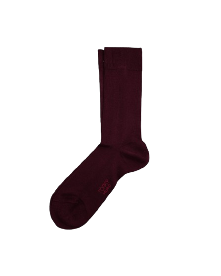 Burgundy Mercerized Cotton Socks