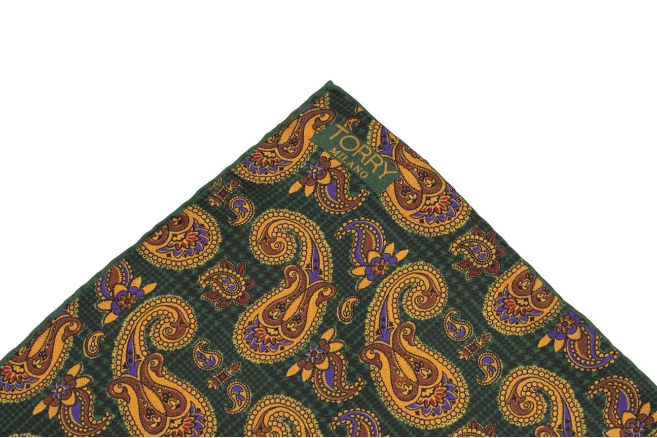 Selyem Paisley Zsebkendő