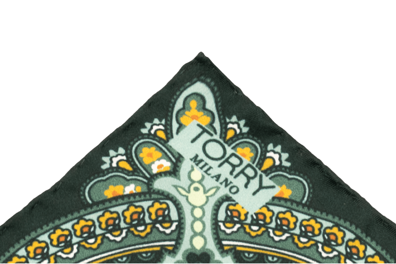 Selyem Paisley Zsebkendő