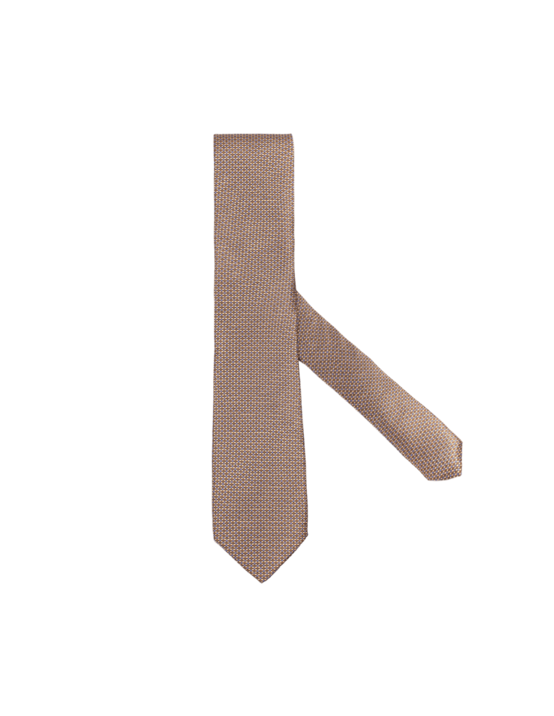 Beige Silk Patterned Handmade Tie