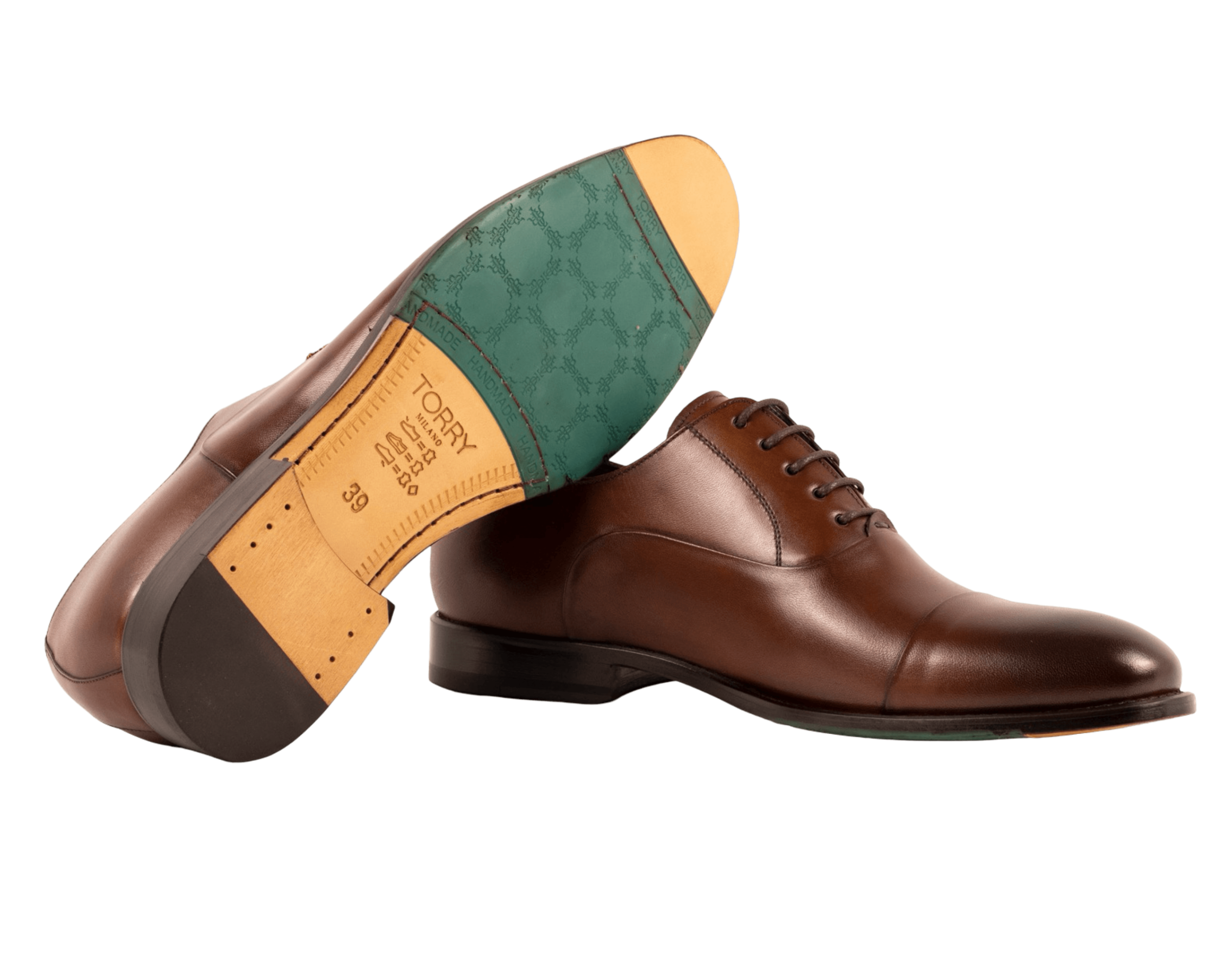 Pantofi Oxford din piele maro