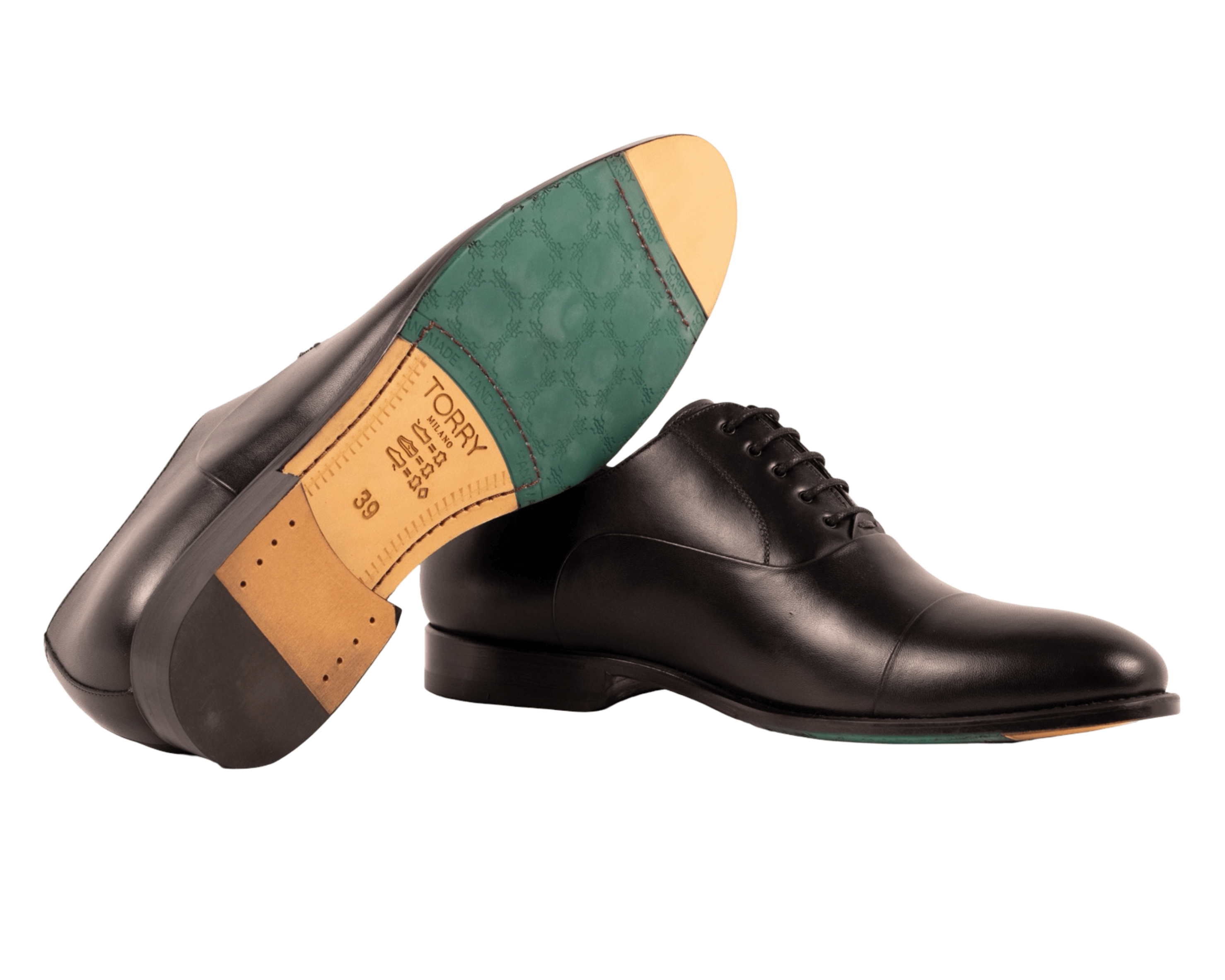 Pantofi Oxford negri din piele