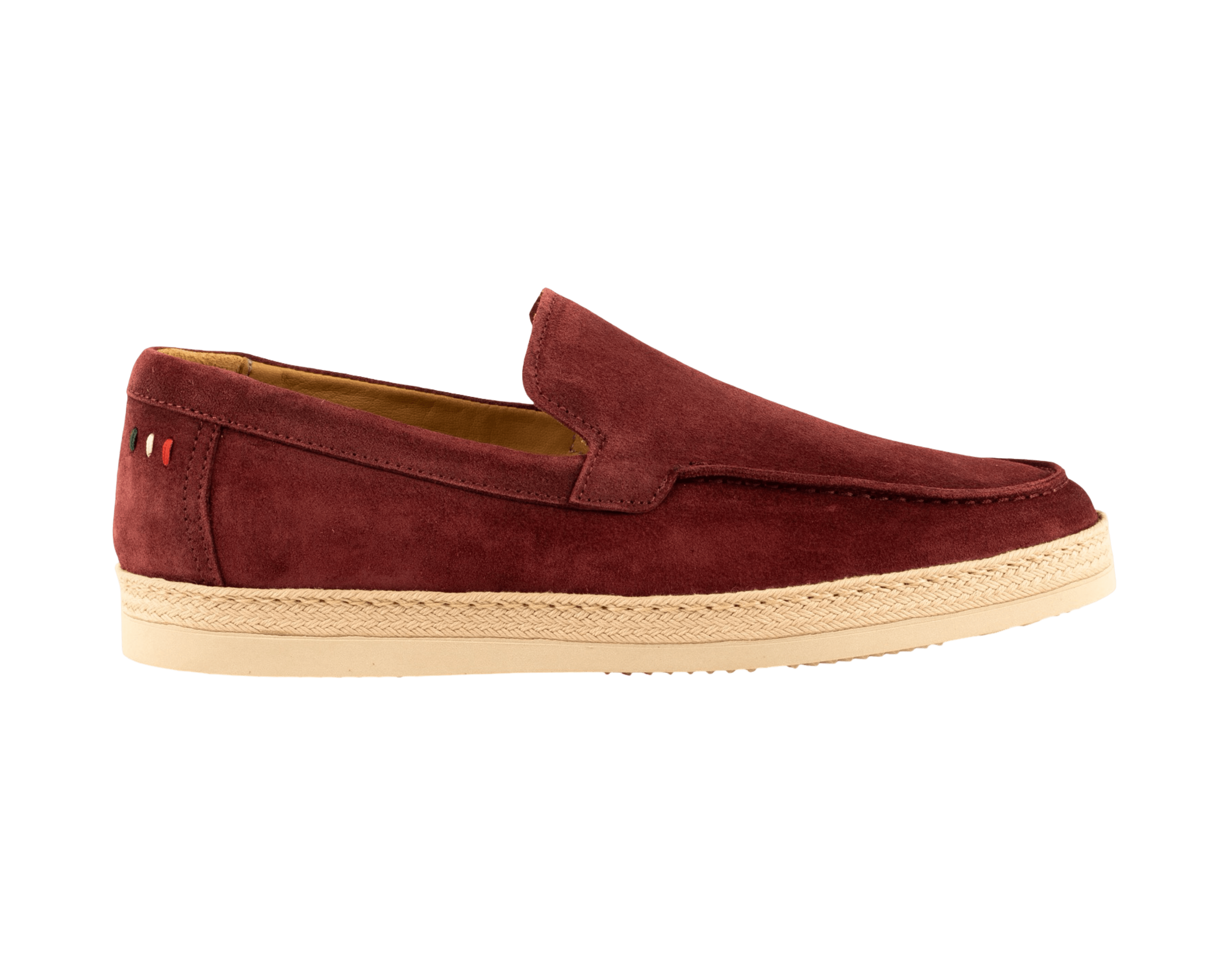 Mocasini din piele vișinie