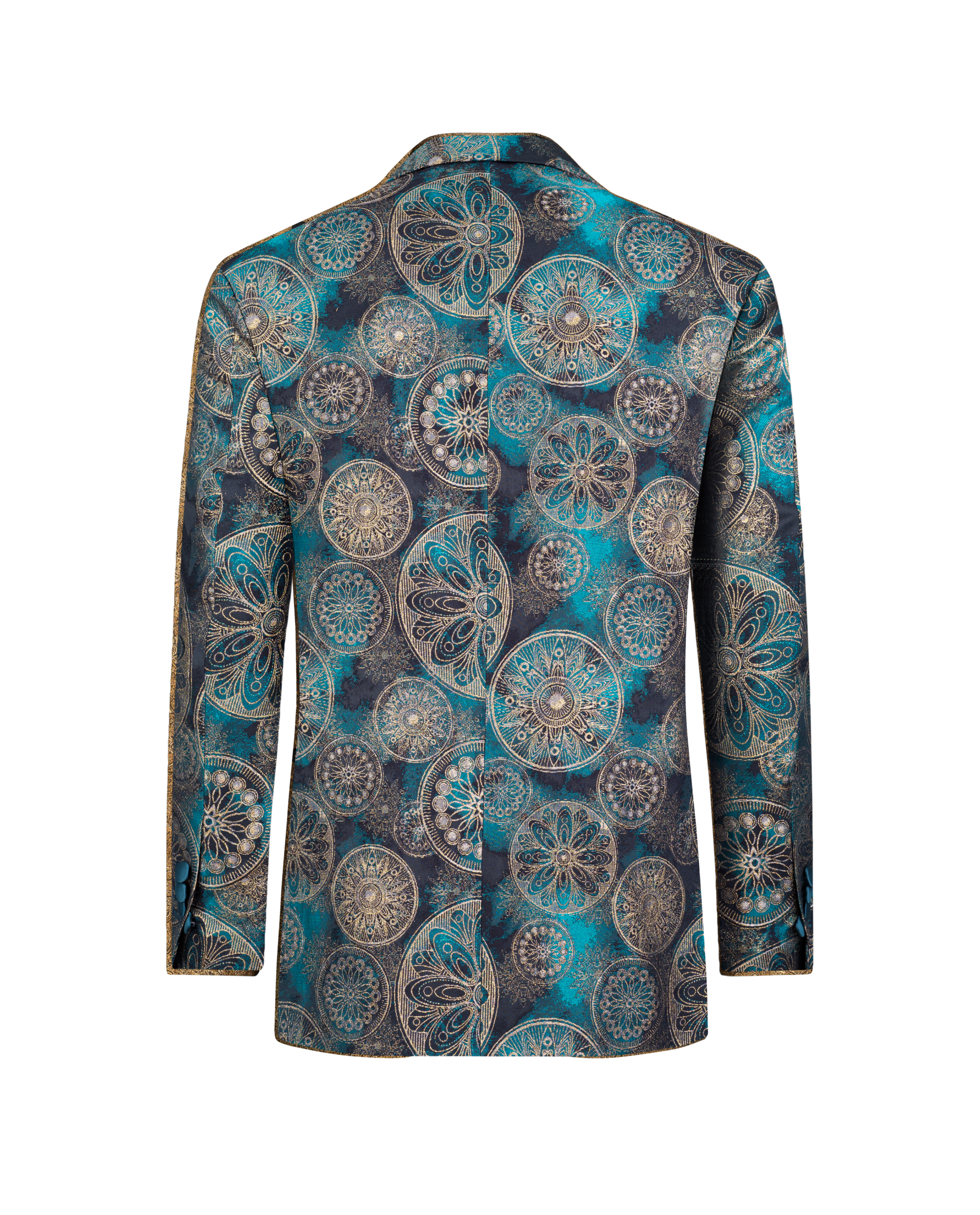 Turquoise Premium Jacquard Tuxedo