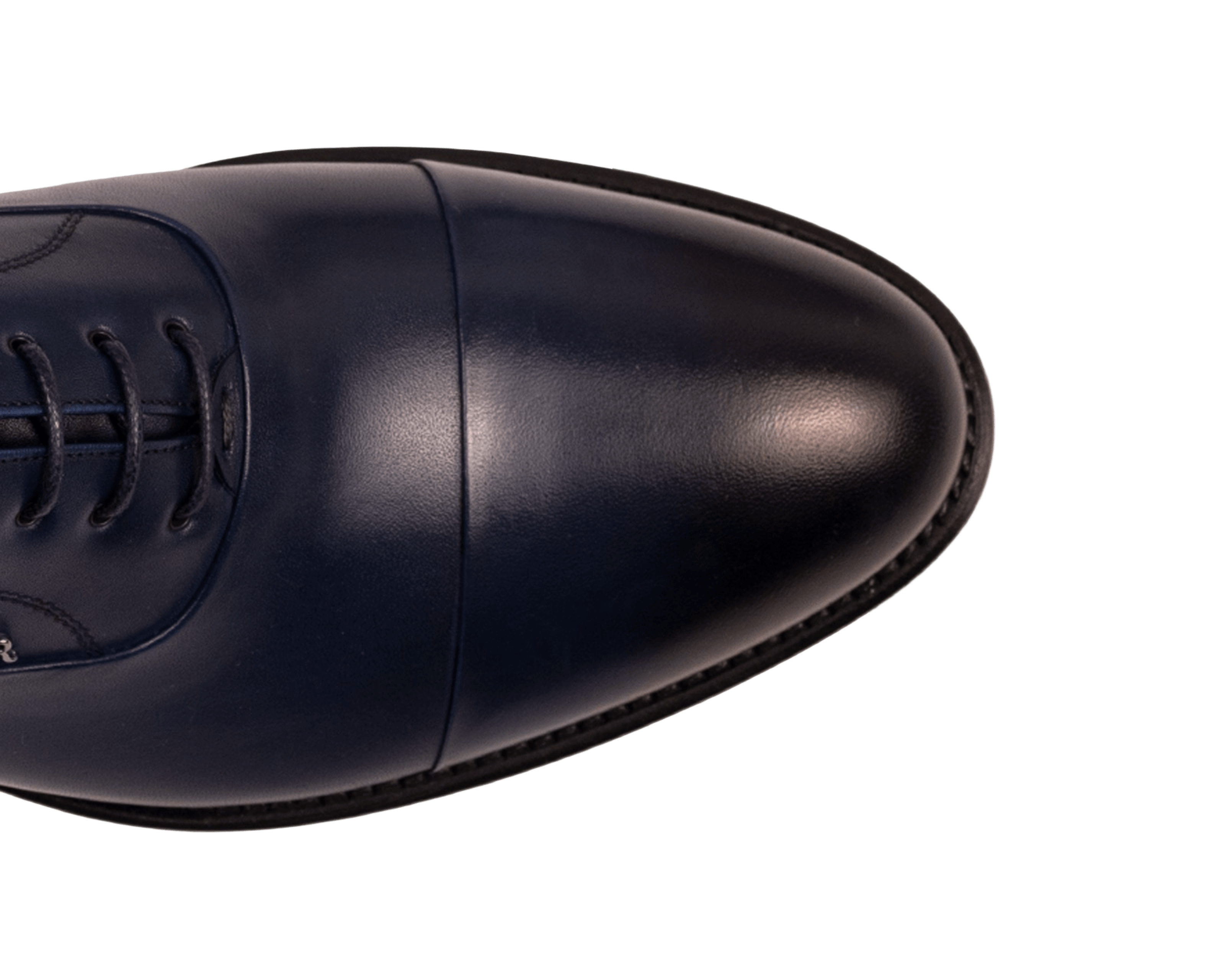 Navy Blue Oxford Leather Shoes