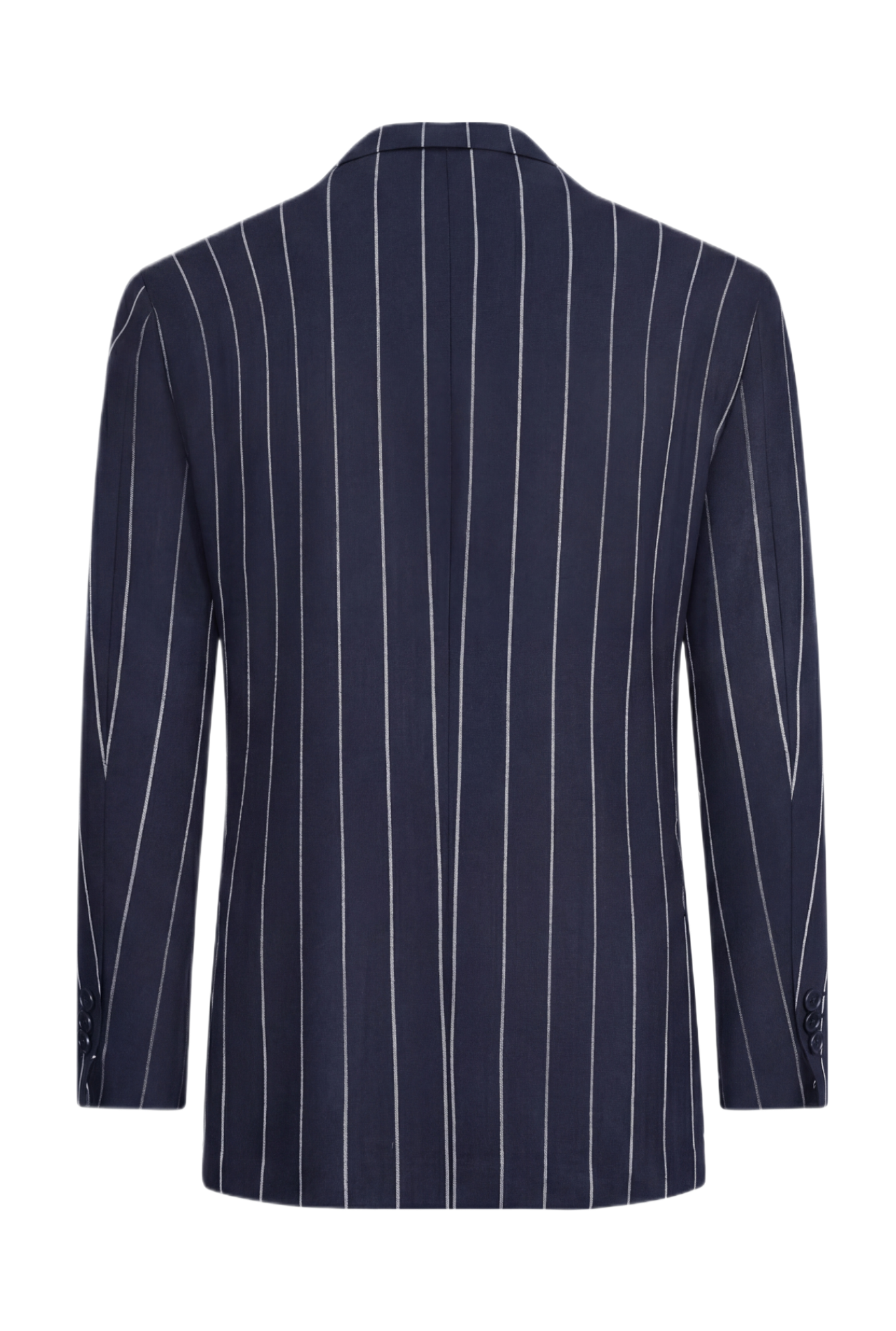 Navy Blue Premium Striped Wool Suit