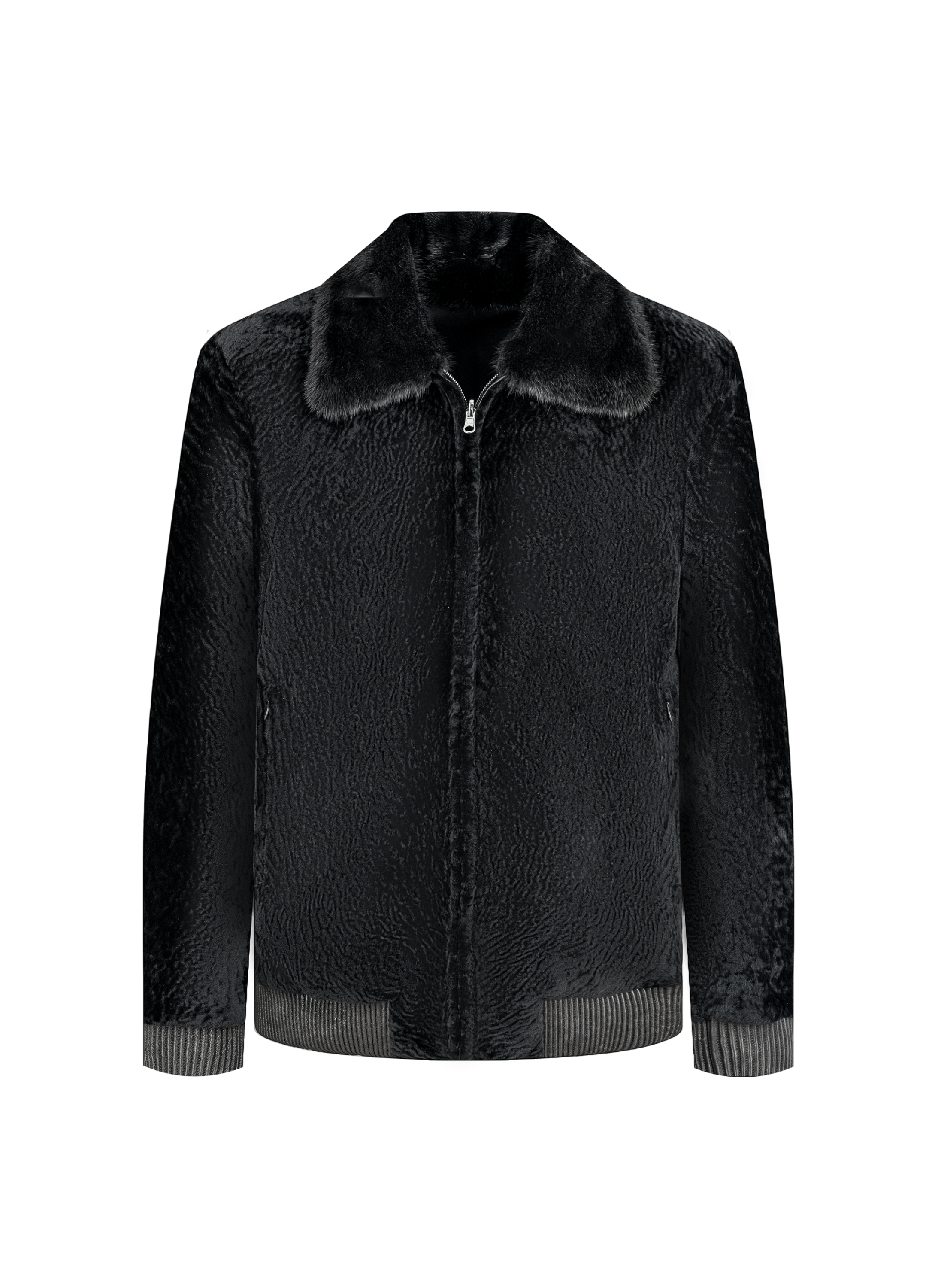 Black Double-Face Astrakhan Jacket