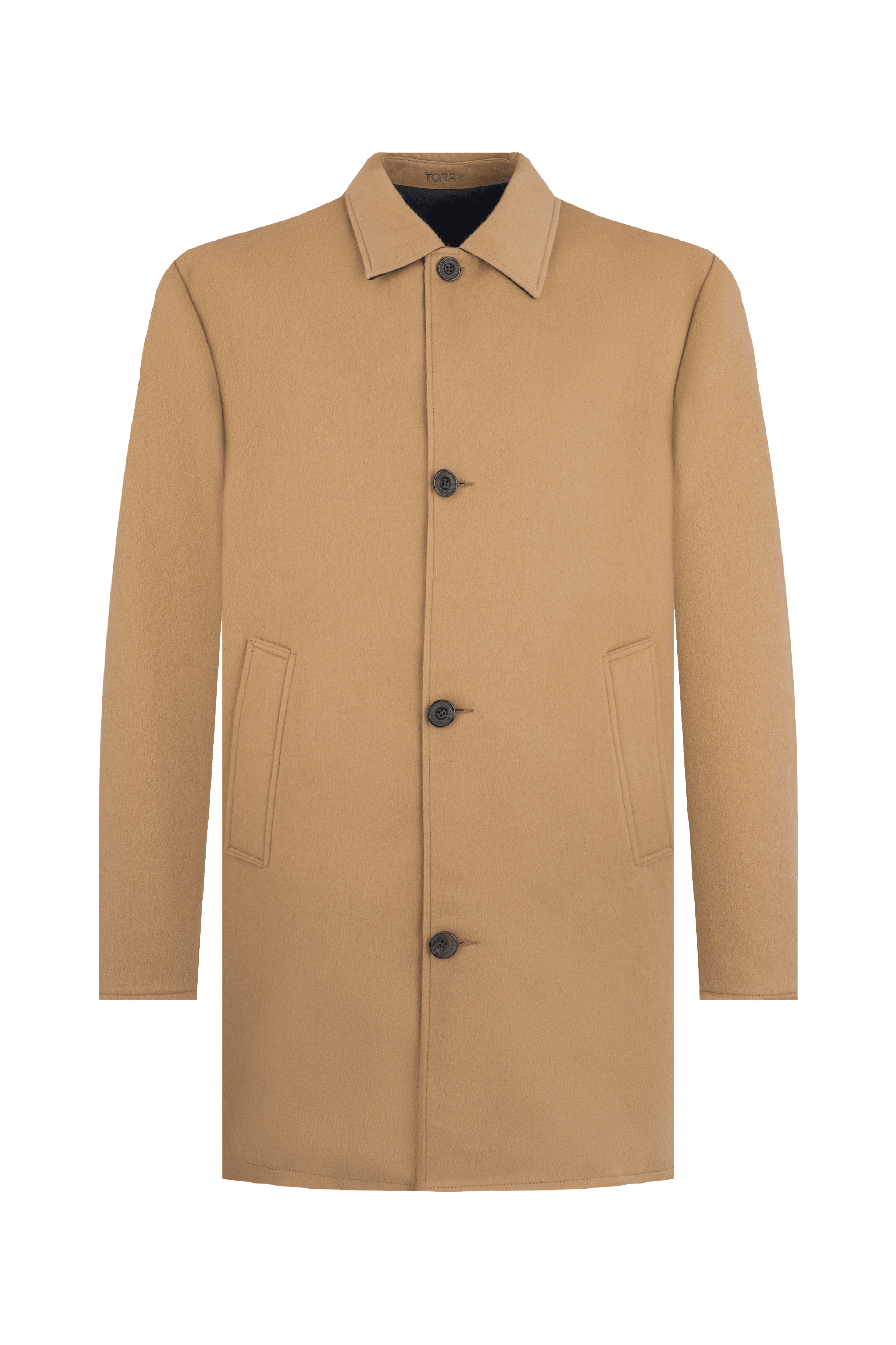 Double-Face Luxury Coat - Navy Blue & Brown
