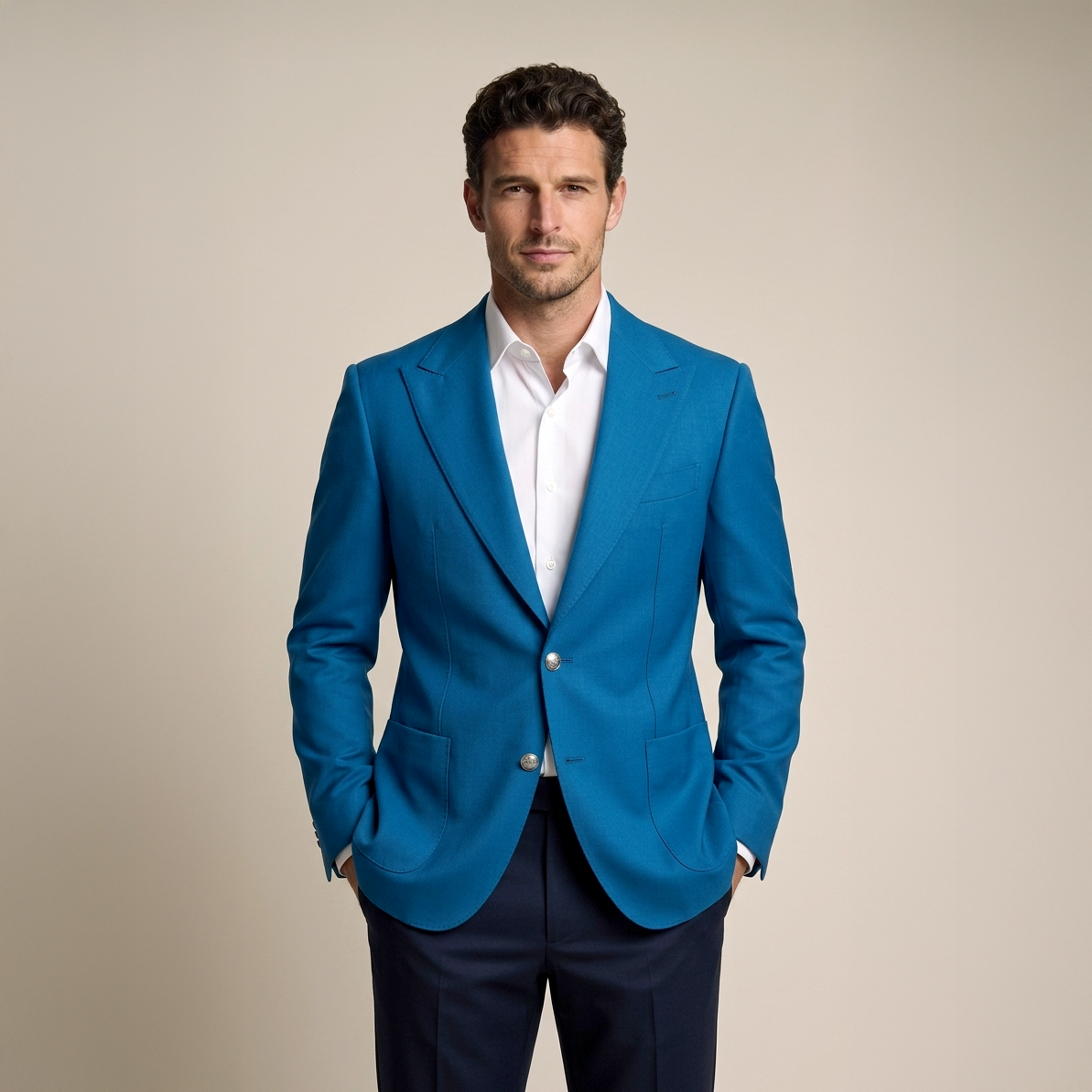 Blue Wool Blazer