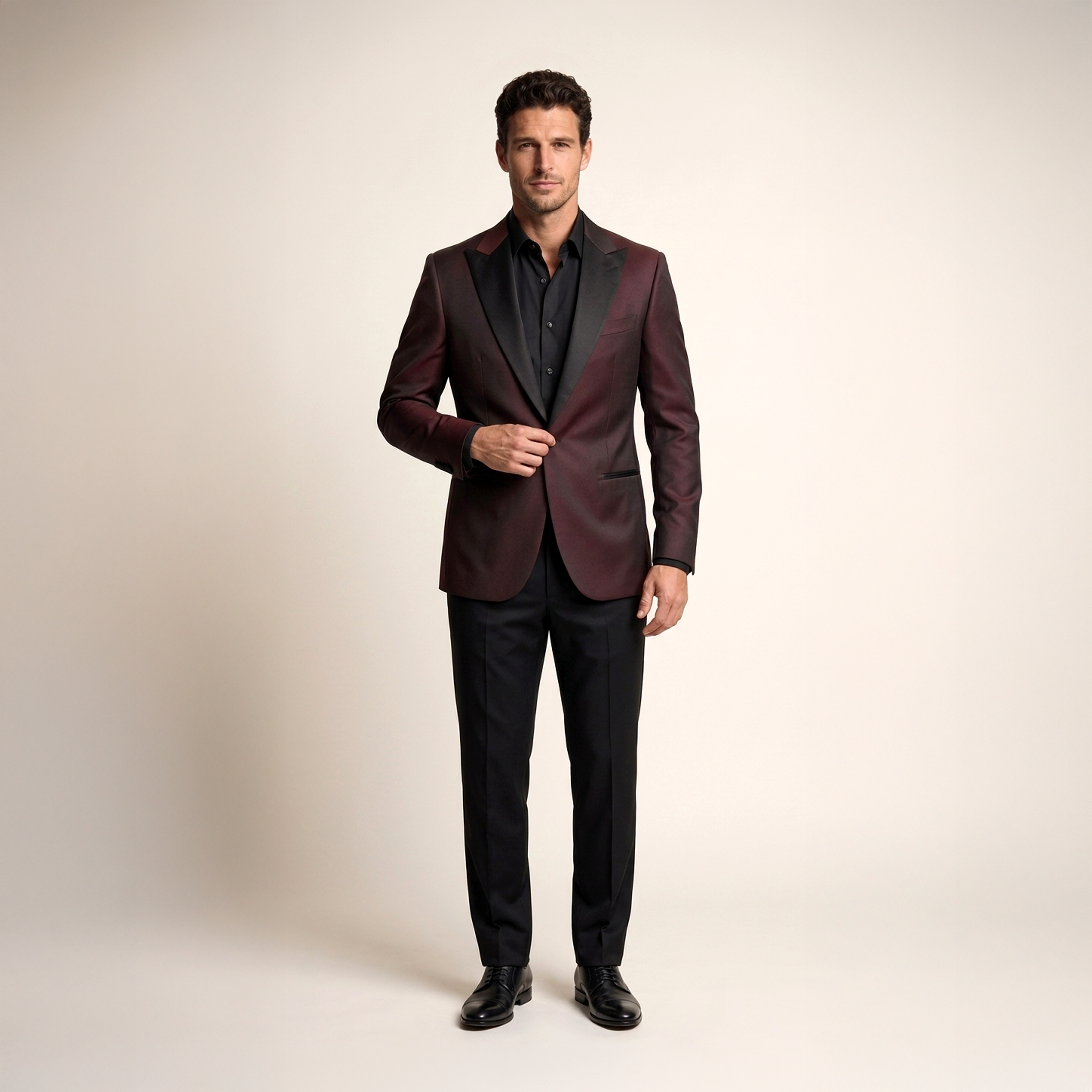 Burgundy Ceremony Satin Jacket