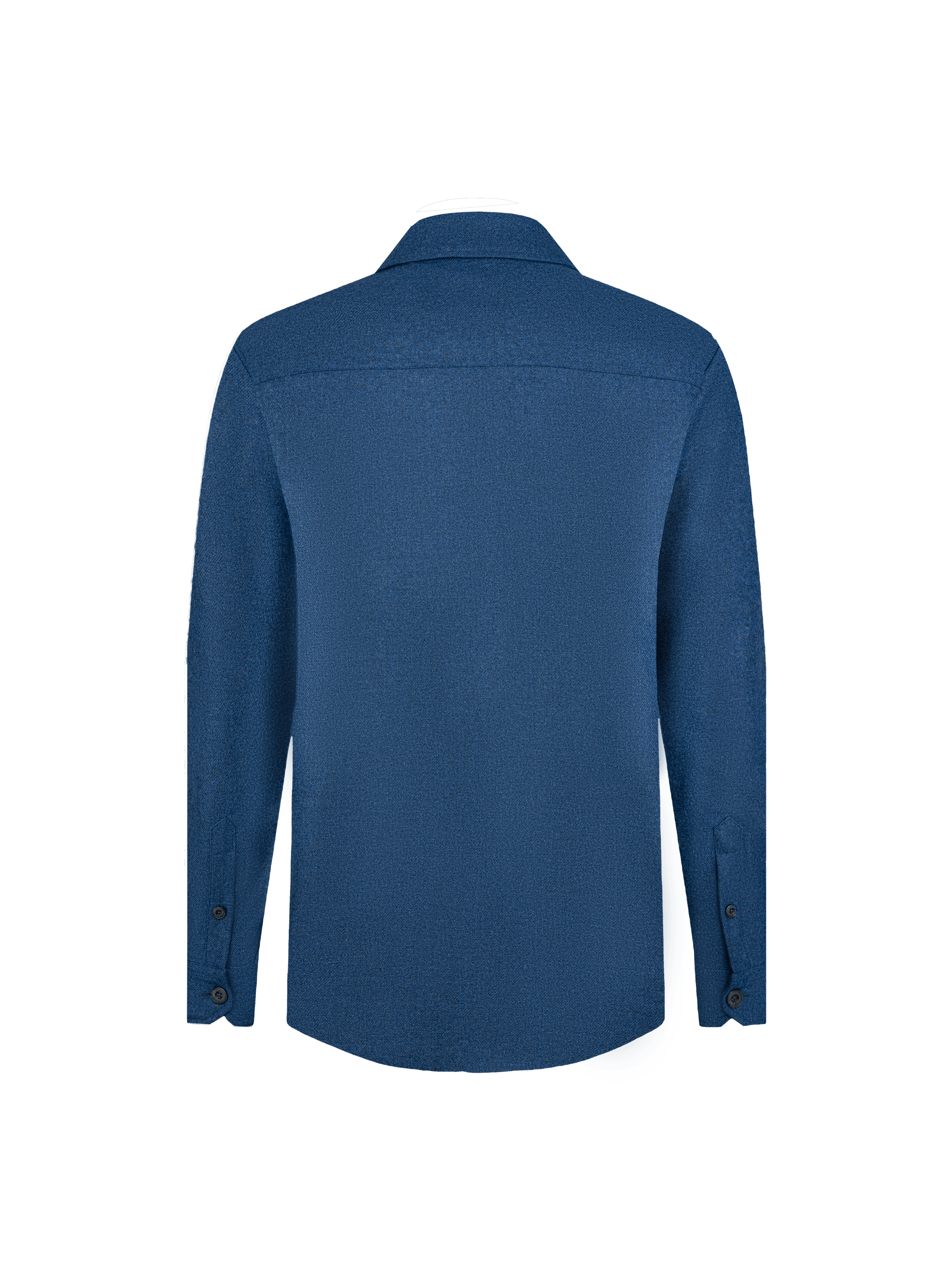 Blue Wool & Cashmere Overshirt