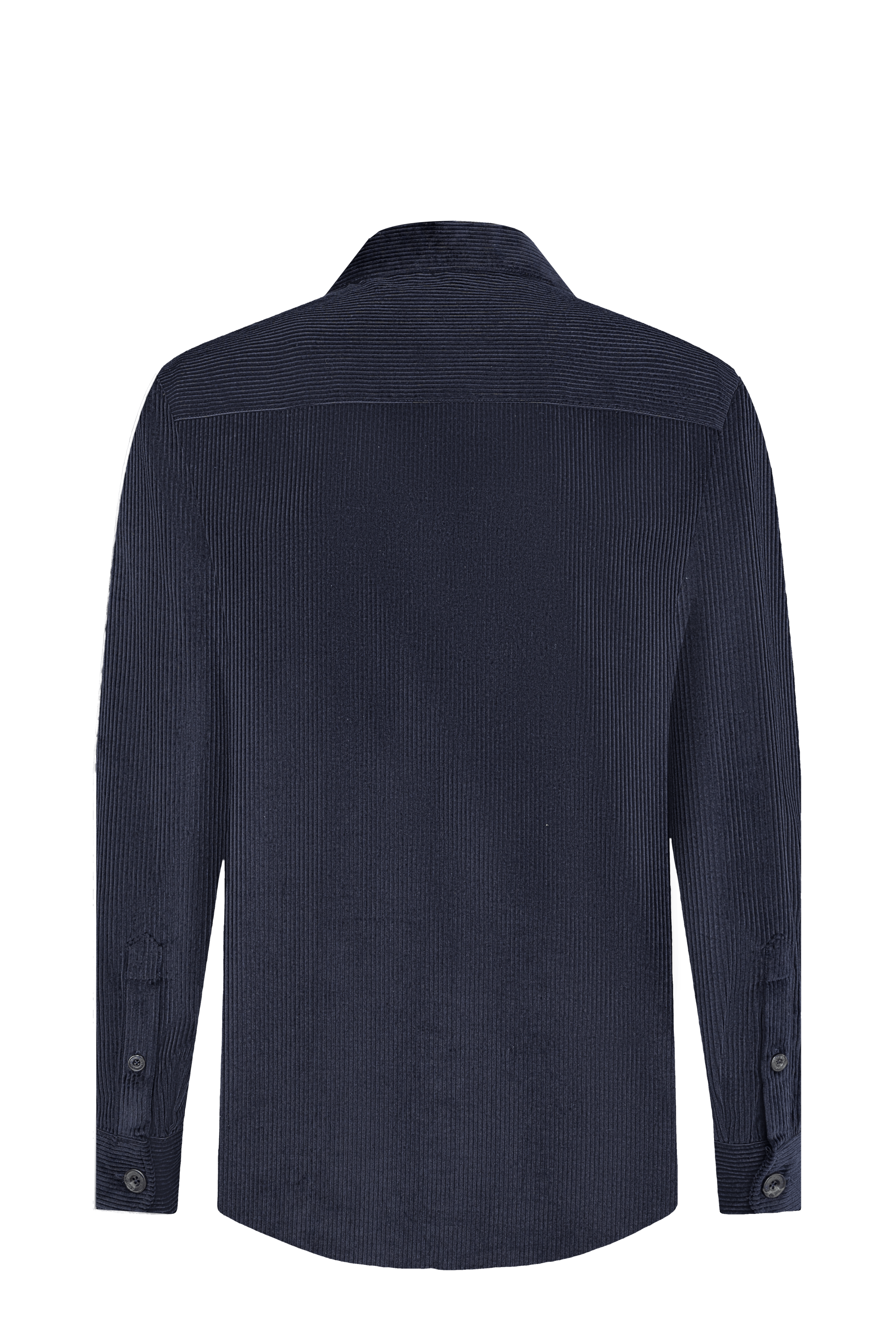 Cămașă din catifea reiată premium bleumarin