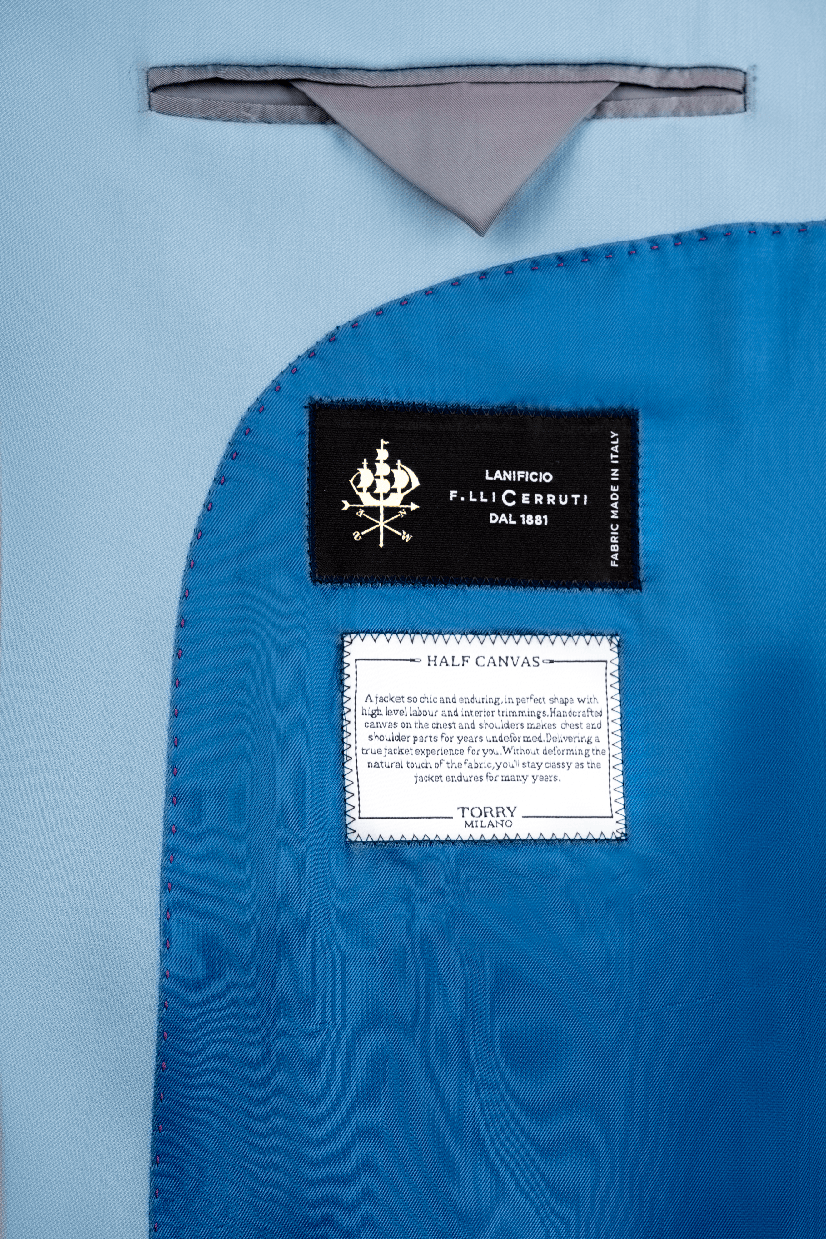 Light Blue Wool Suit