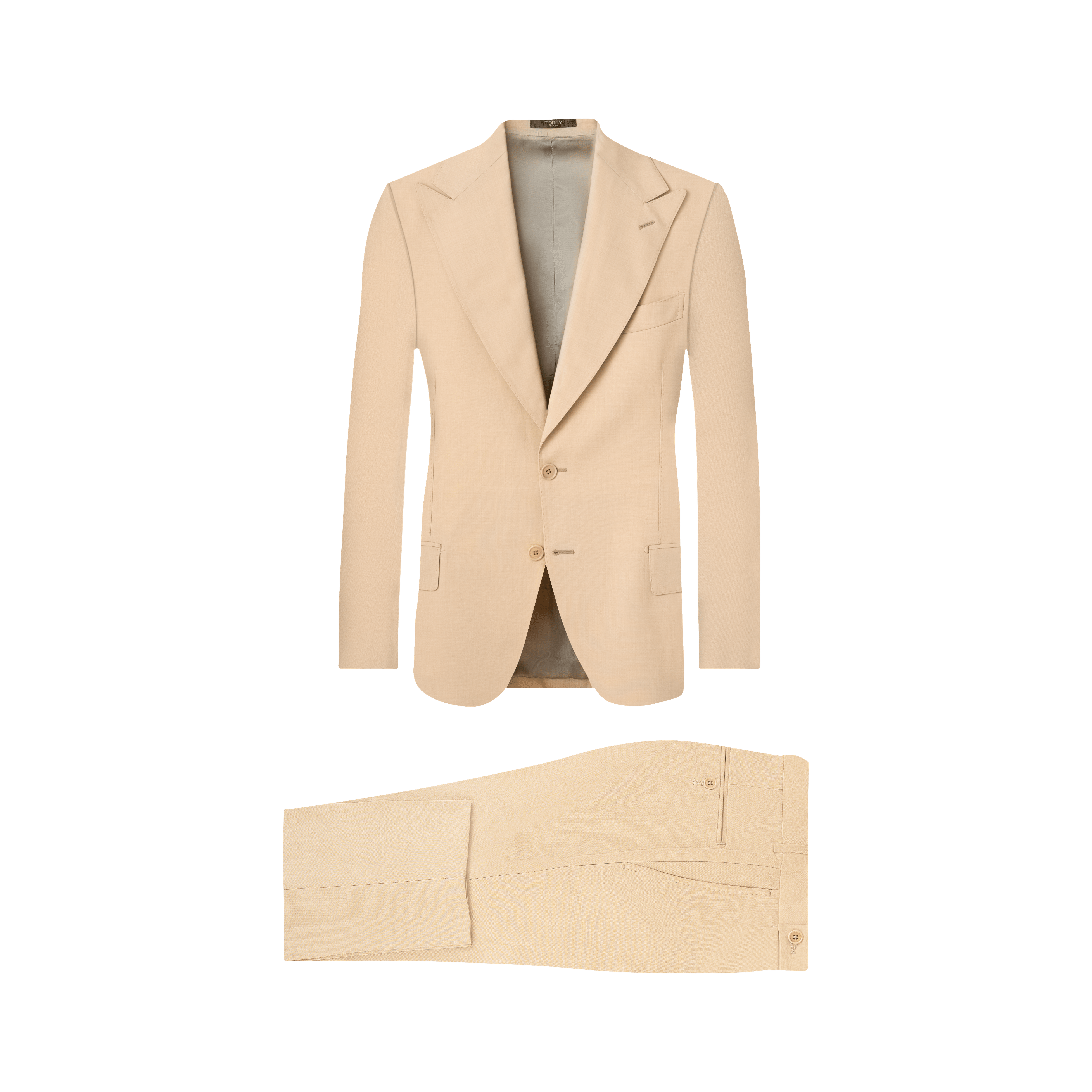 Dark Cream Wool Suit