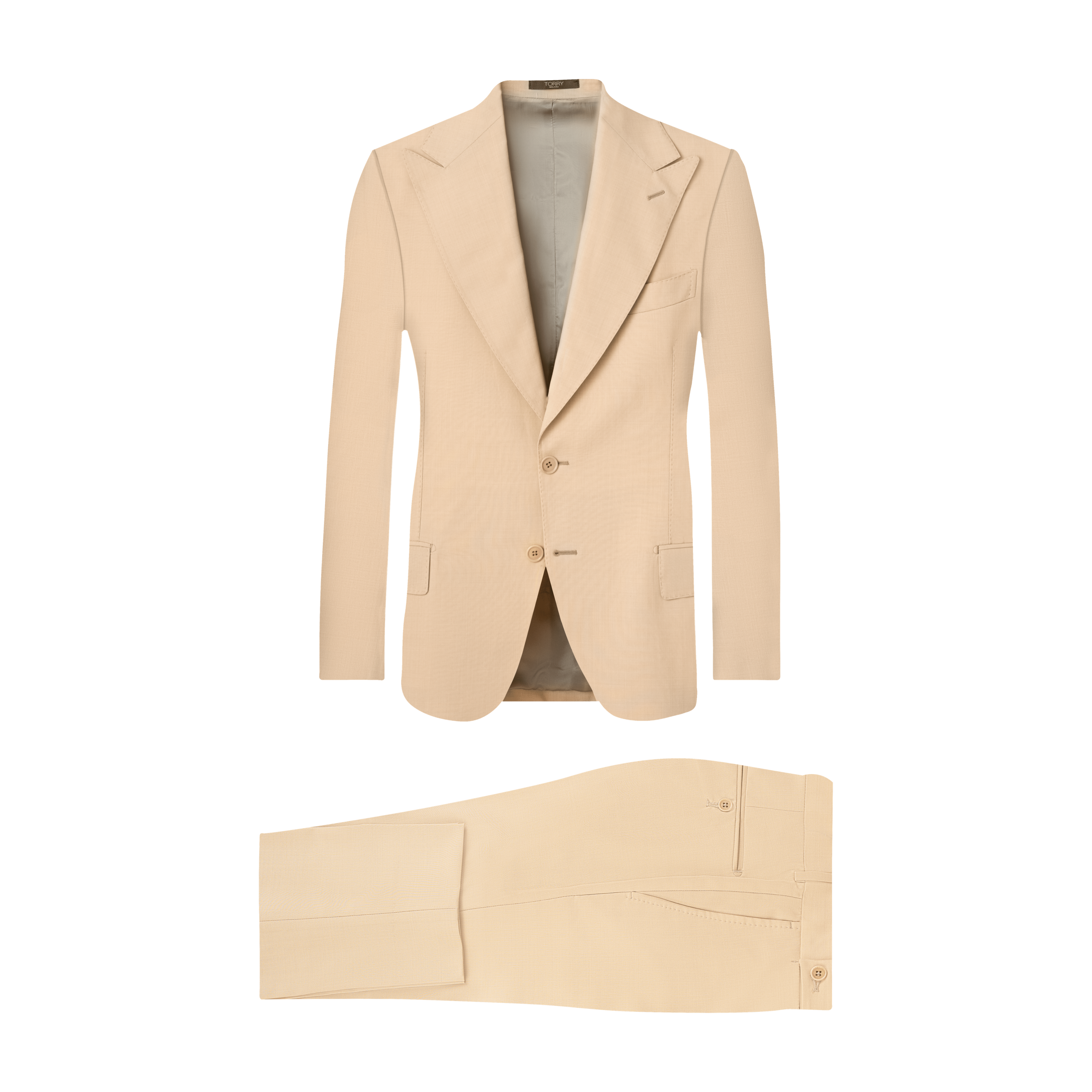 Dark Cream Wool Suit