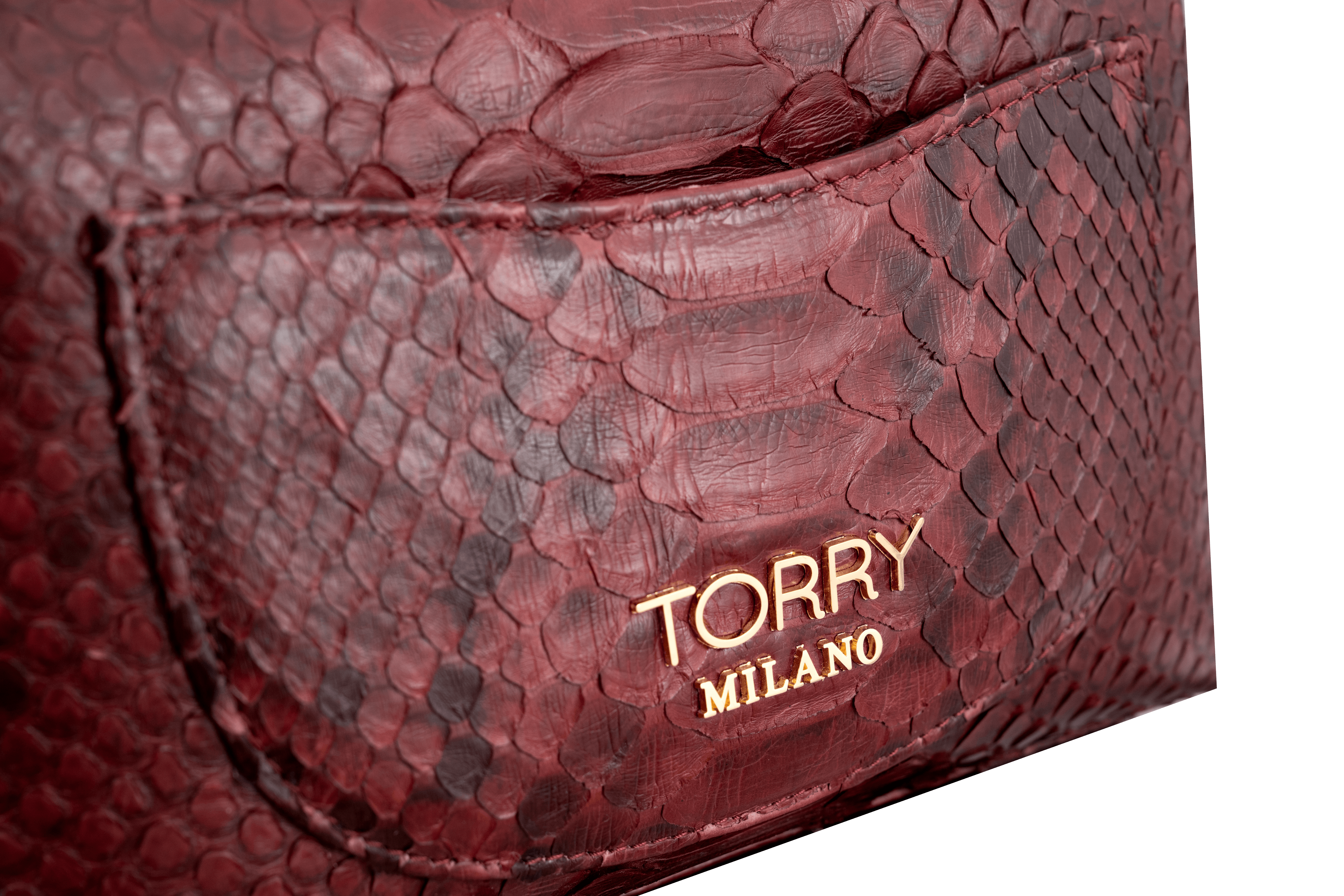 Image of Zenith Python Leather Bag