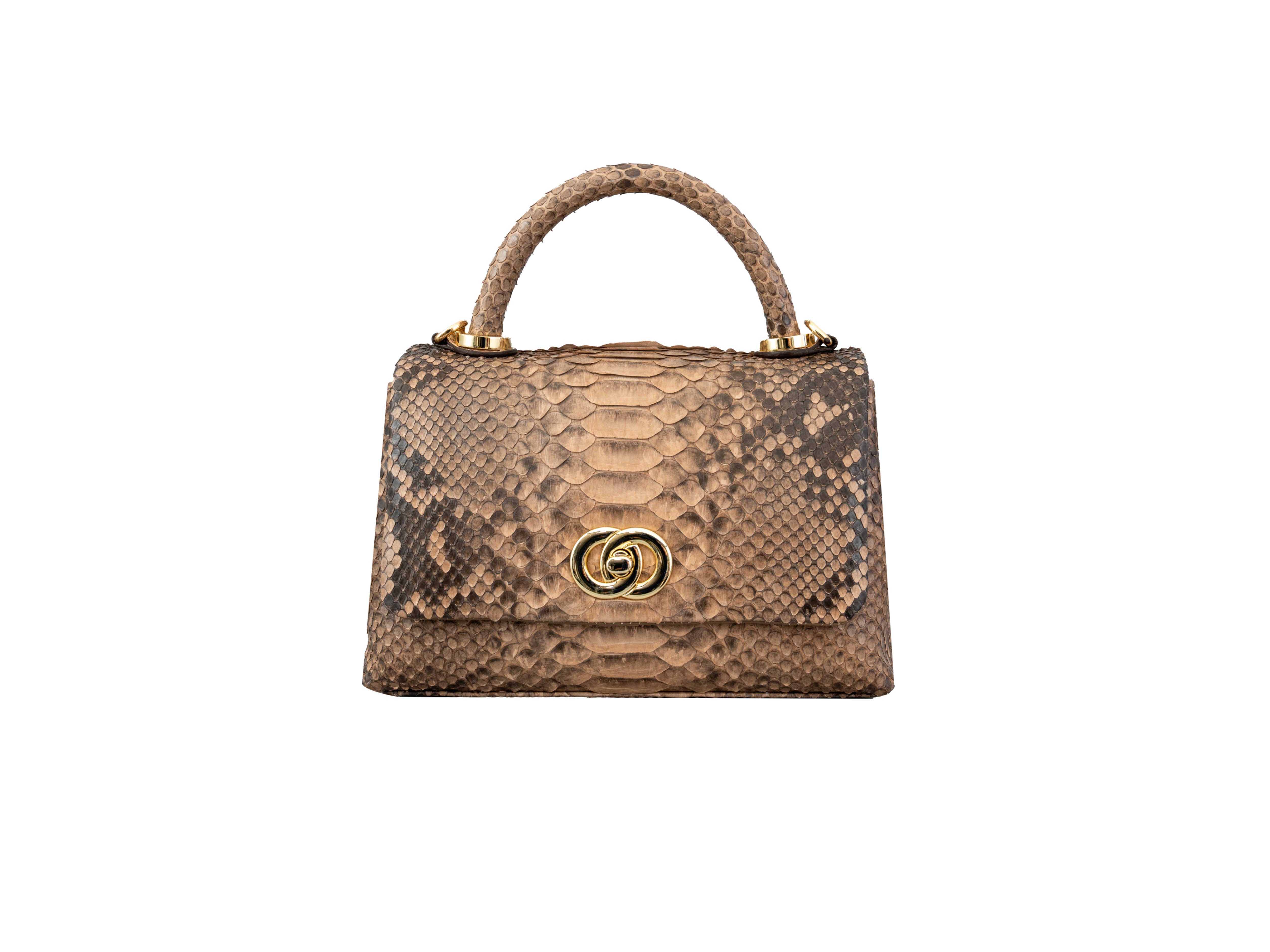 Brown Zenith Python Leather Bag