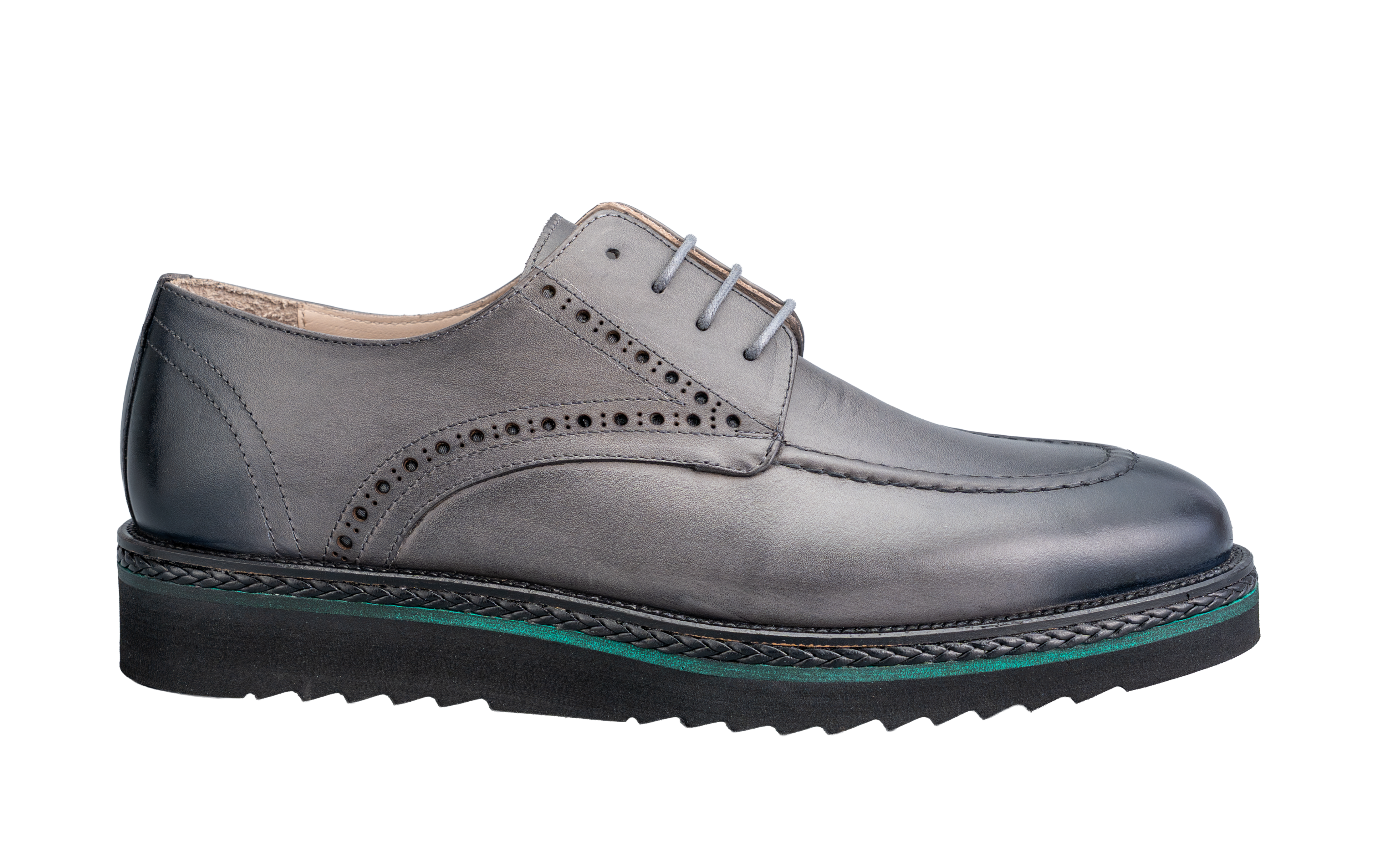 Grey Regale Derby Shoes