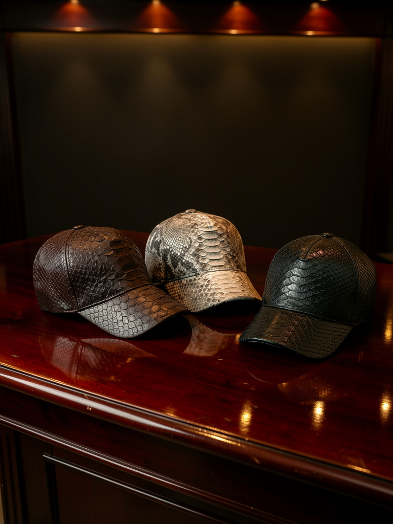 Luxury Python Cap