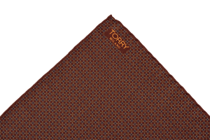 Image of Silk Geometric Pattern Pocket Square