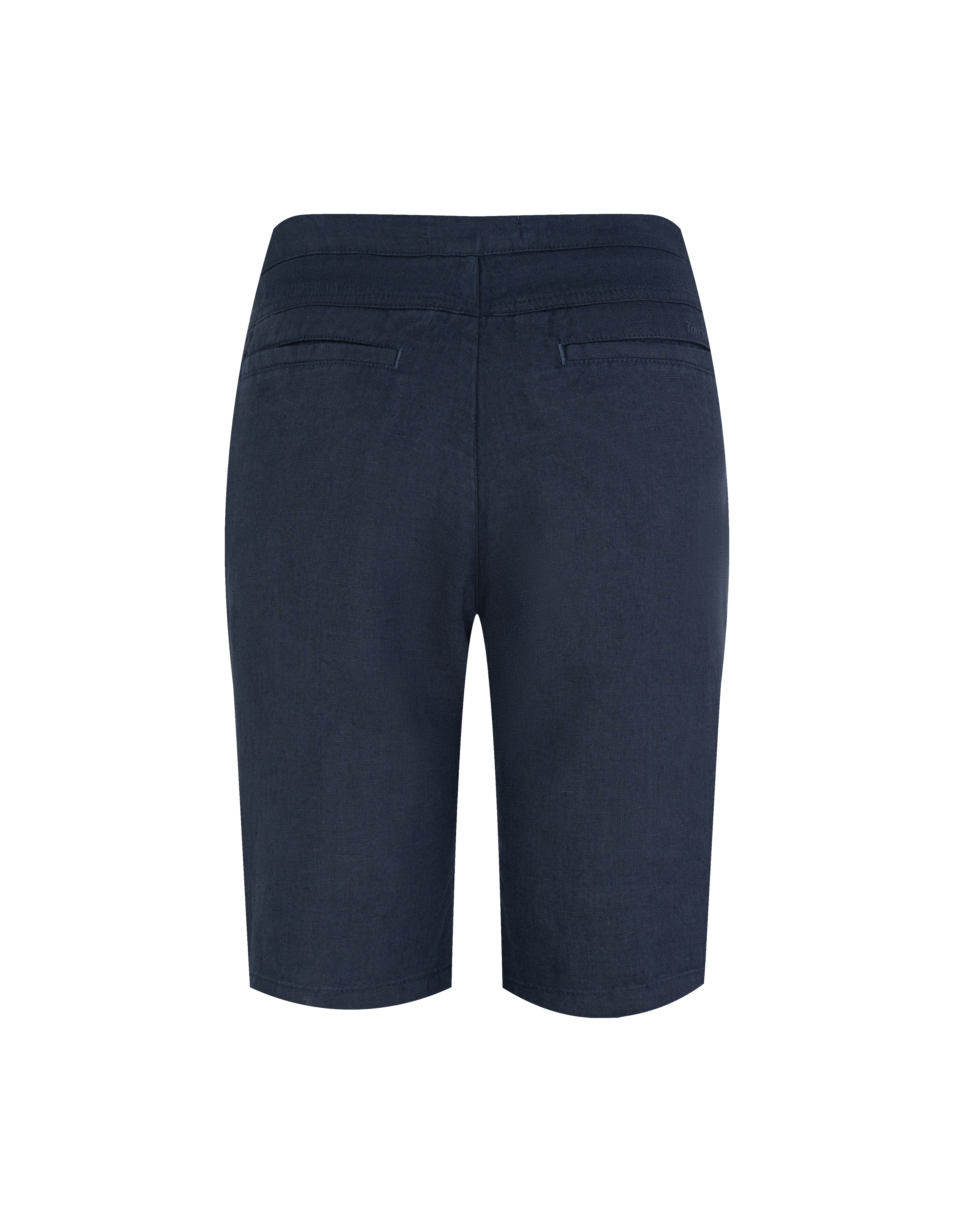 Navy Blue Premium Linen Shorts