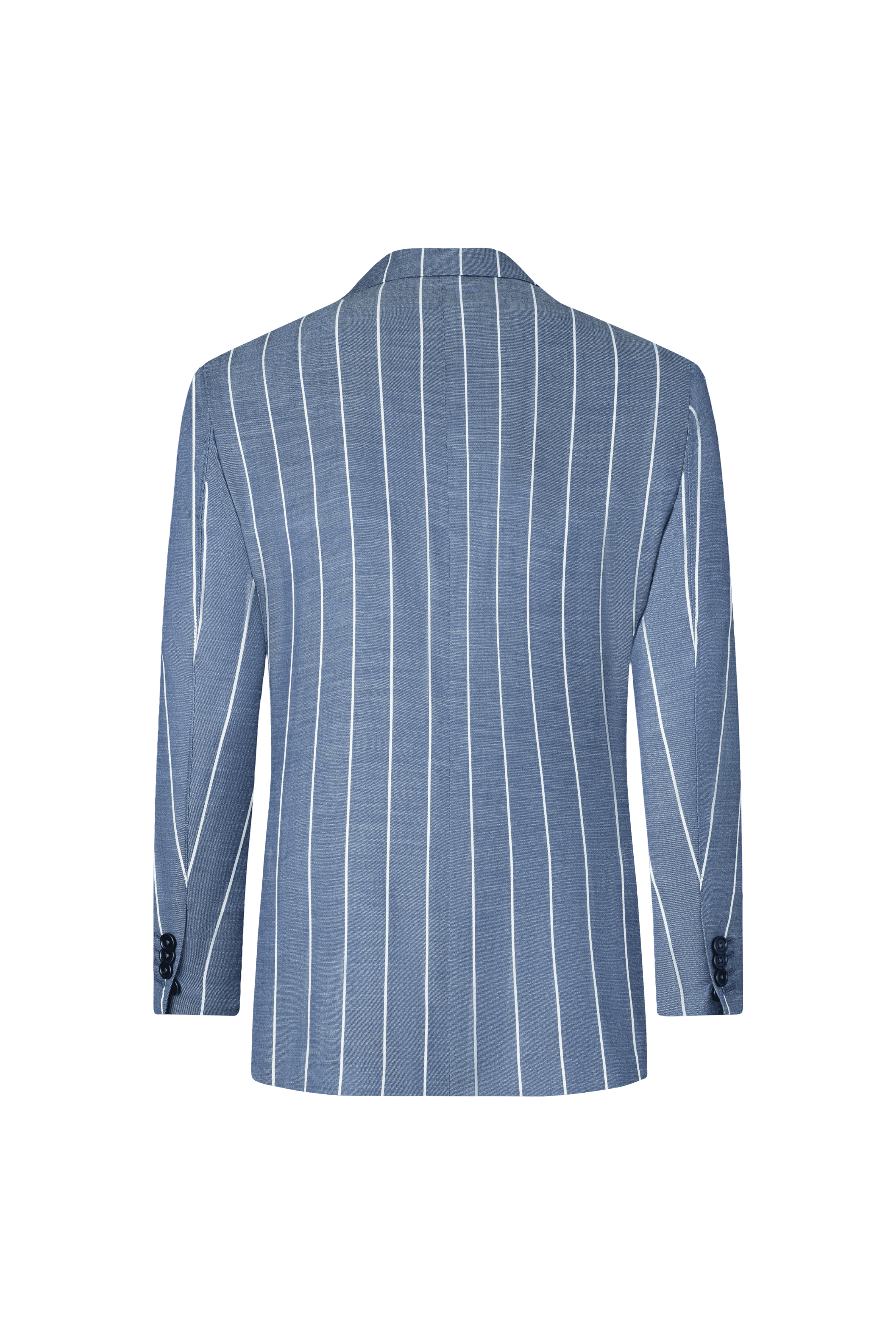 Image of Blue Striped Premium Wool Jacket