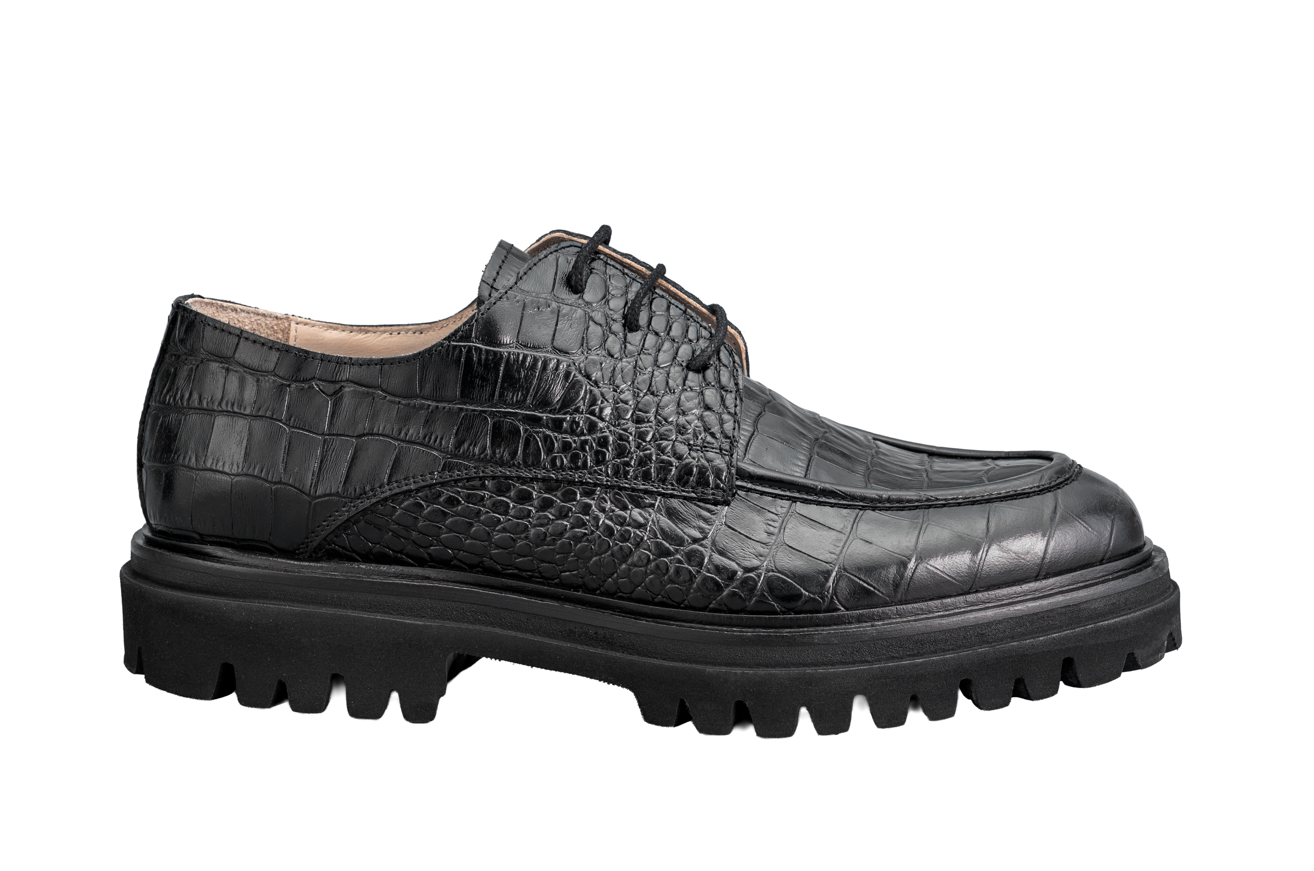 Black Croco Print Shoes