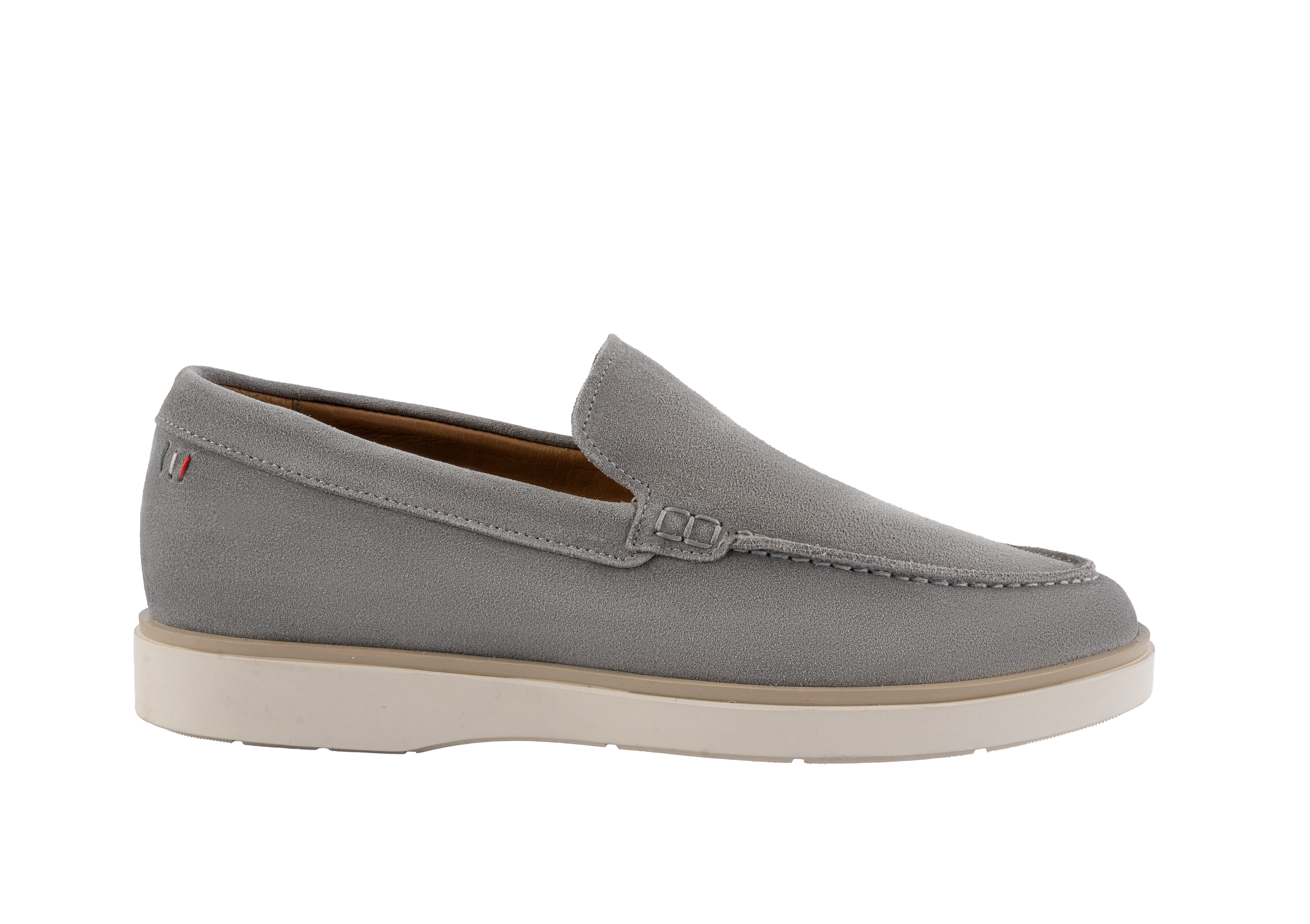 Premium Grey Leather Loafers