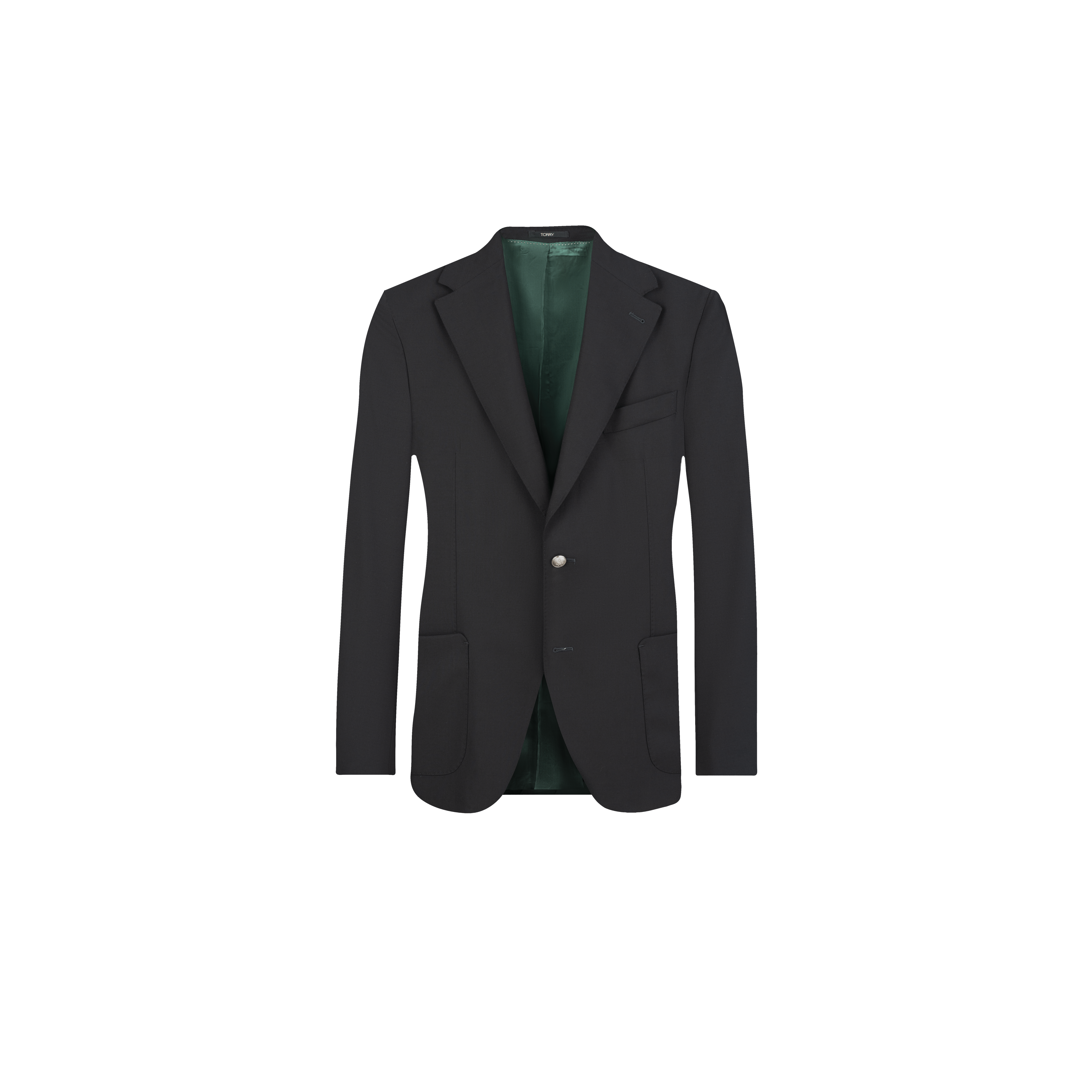 Black Textured Wool Blazer